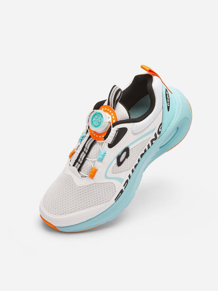 Balabala Sports Shoes White And Blue With Orange Accents