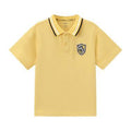 Balabala Boys Crest Polo Shirt Medium Yellow,Raw White,Turquoise,Ocean Blue