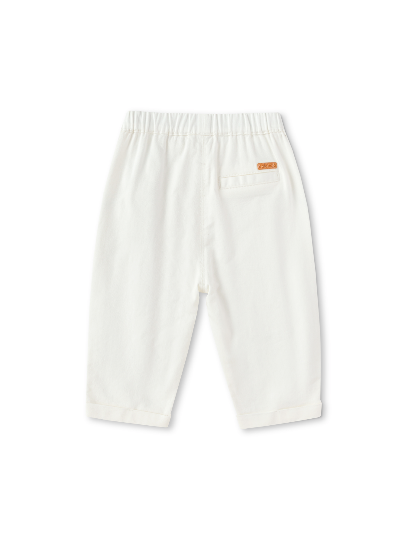Balabala Roll Hem Pants Gray Blue,Raw White