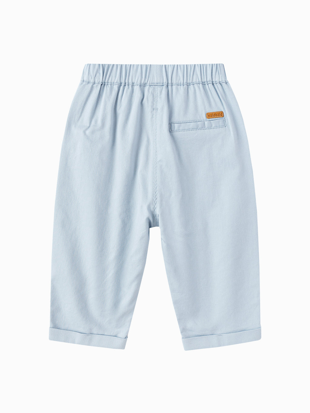 Balabala Roll Hem Pants Gray Blue,Raw White