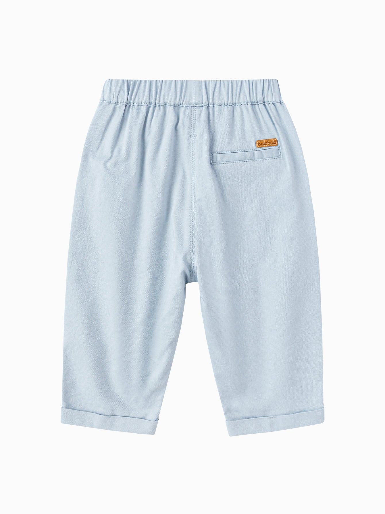 Balabala Roll Hem Pants Gray Blue,Raw White