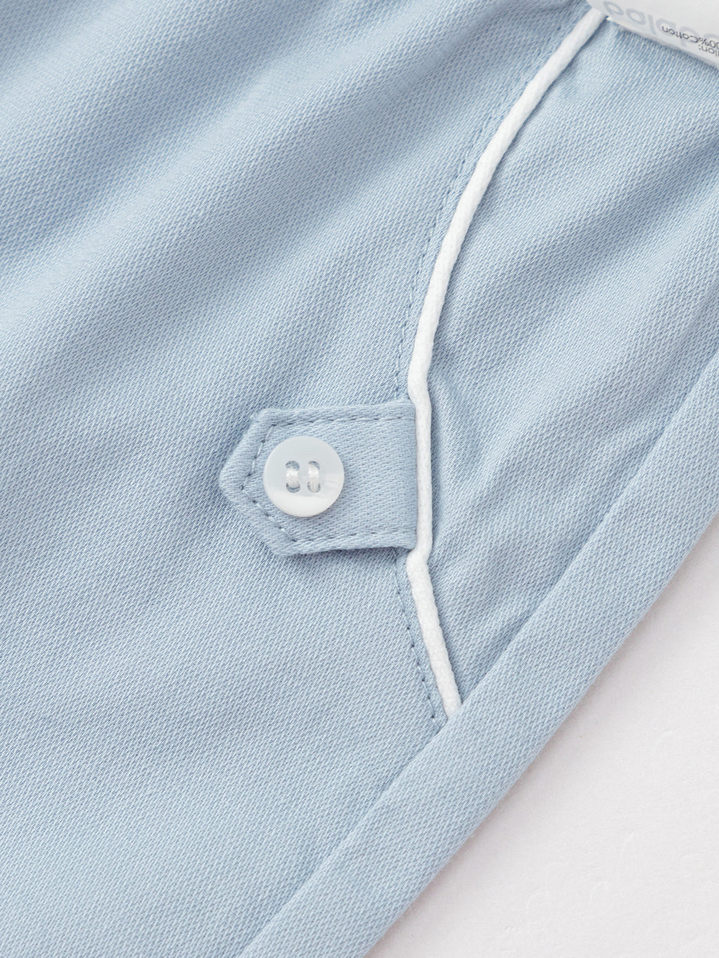 Balabala Roll Hem Pants Gray Blue,Raw White
