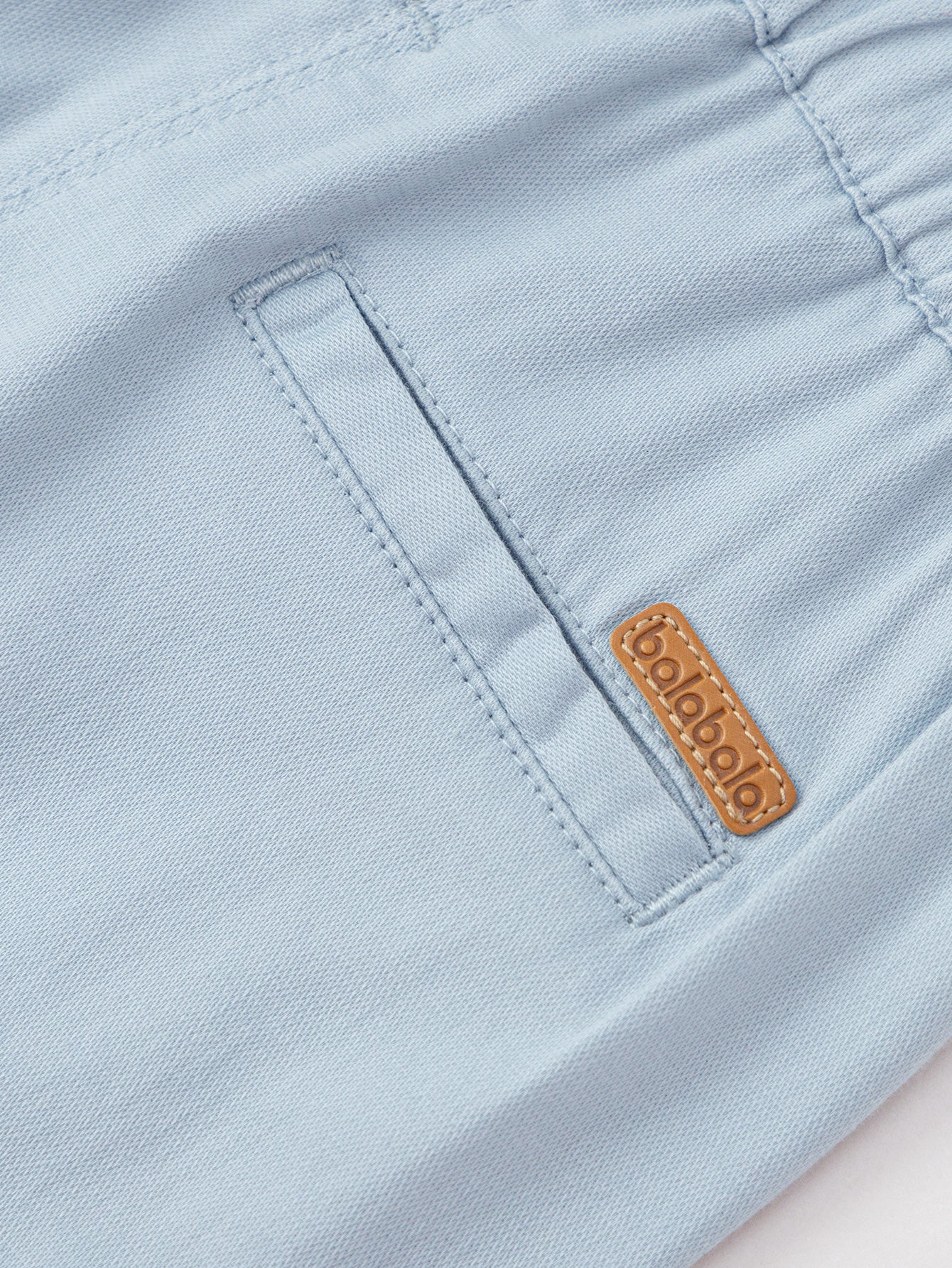 Balabala Roll Hem Pants Gray Blue,Raw White