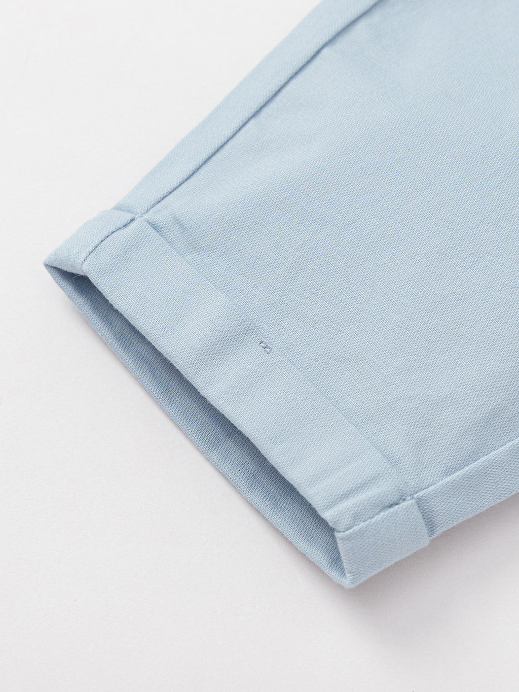 Balabala Roll Hem Pants Gray Blue,Raw White