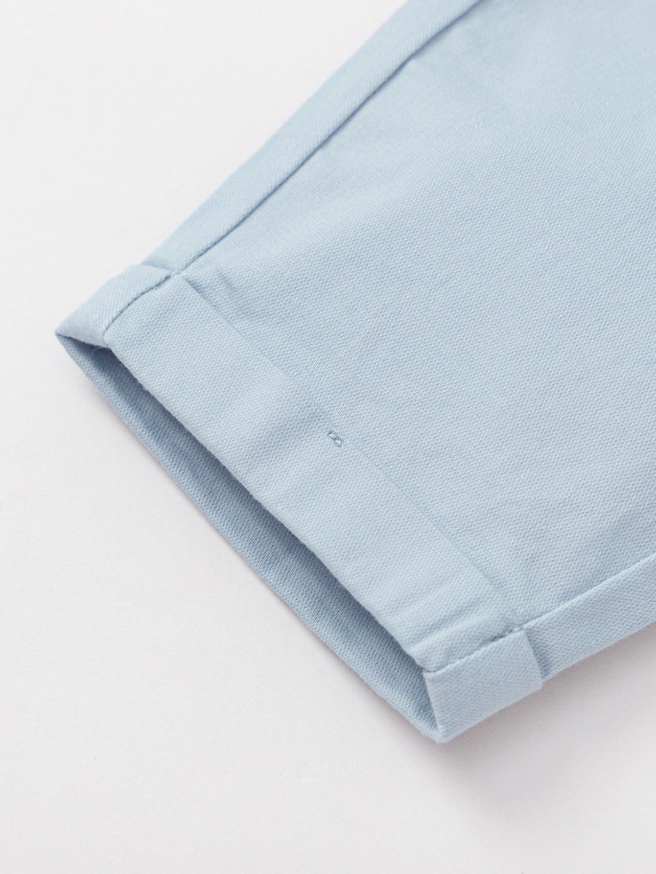 Balabala Roll Hem Pants Gray Blue,Raw White