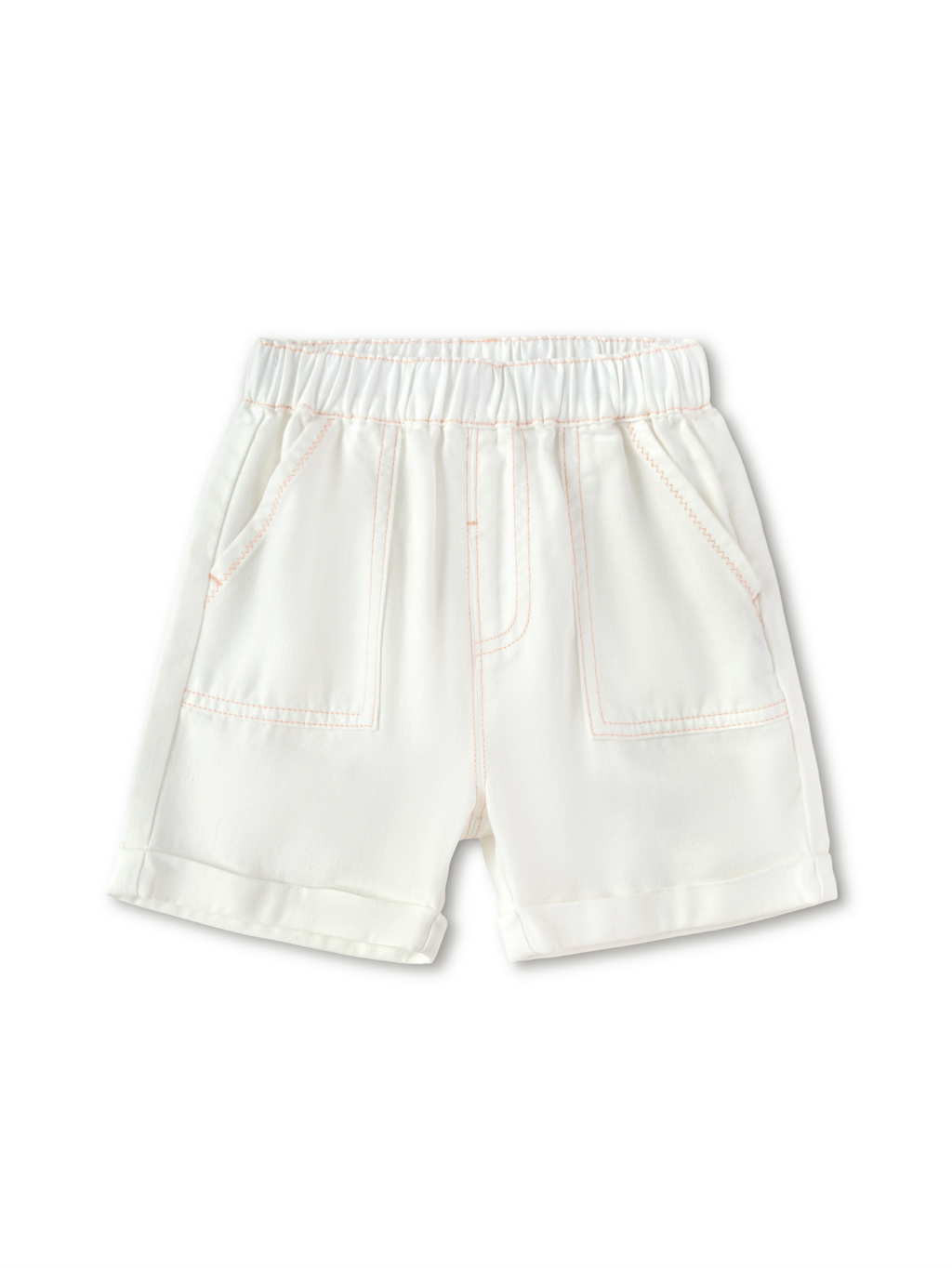 Balabala Patch Pocket Shorts Raw White,Denim Dark Blue