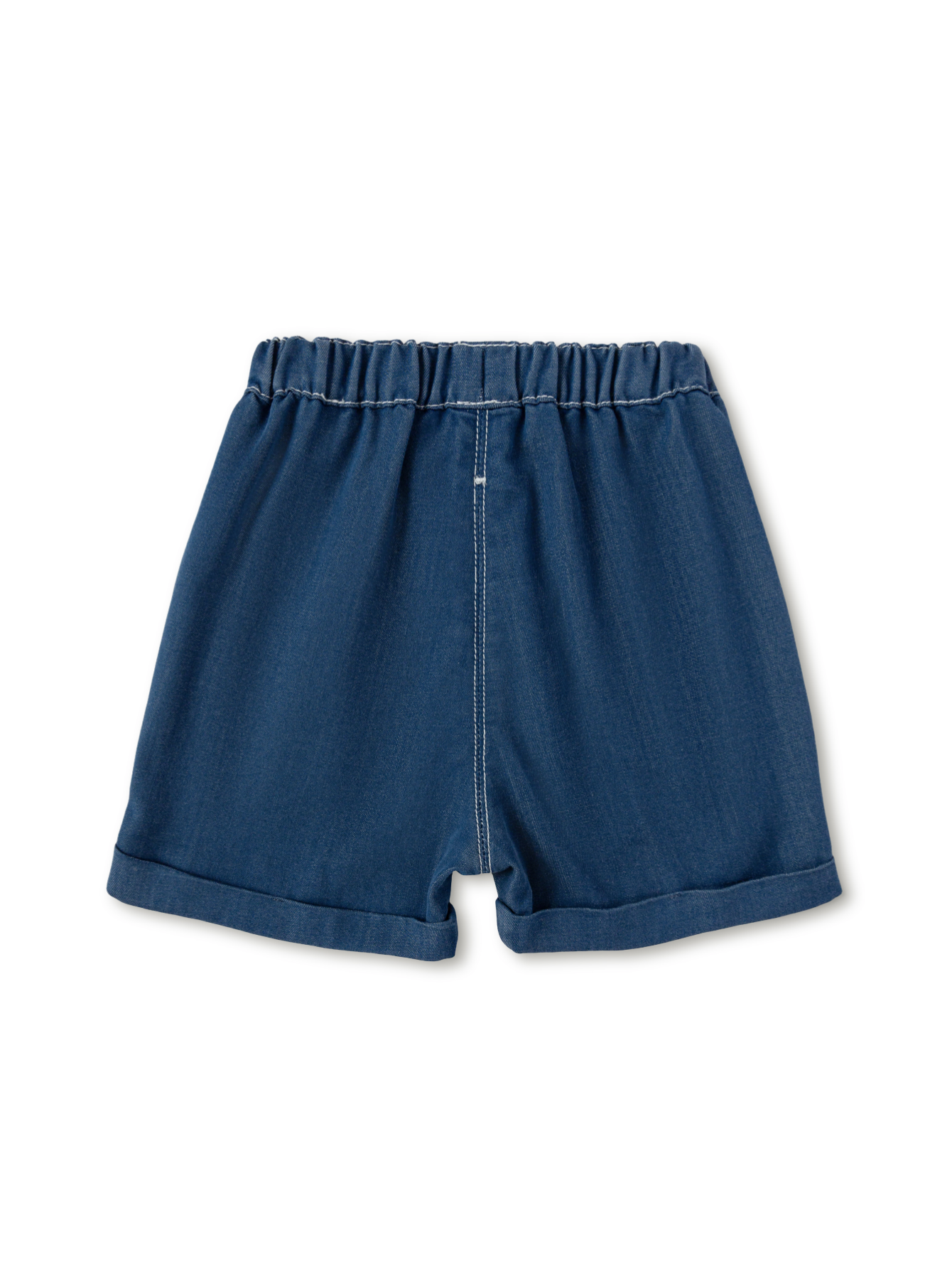 Balabala Patch Pocket Shorts Raw White,Denim Dark Blue