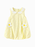 Balabala Sleeveless Bubble Dress Light Yellow