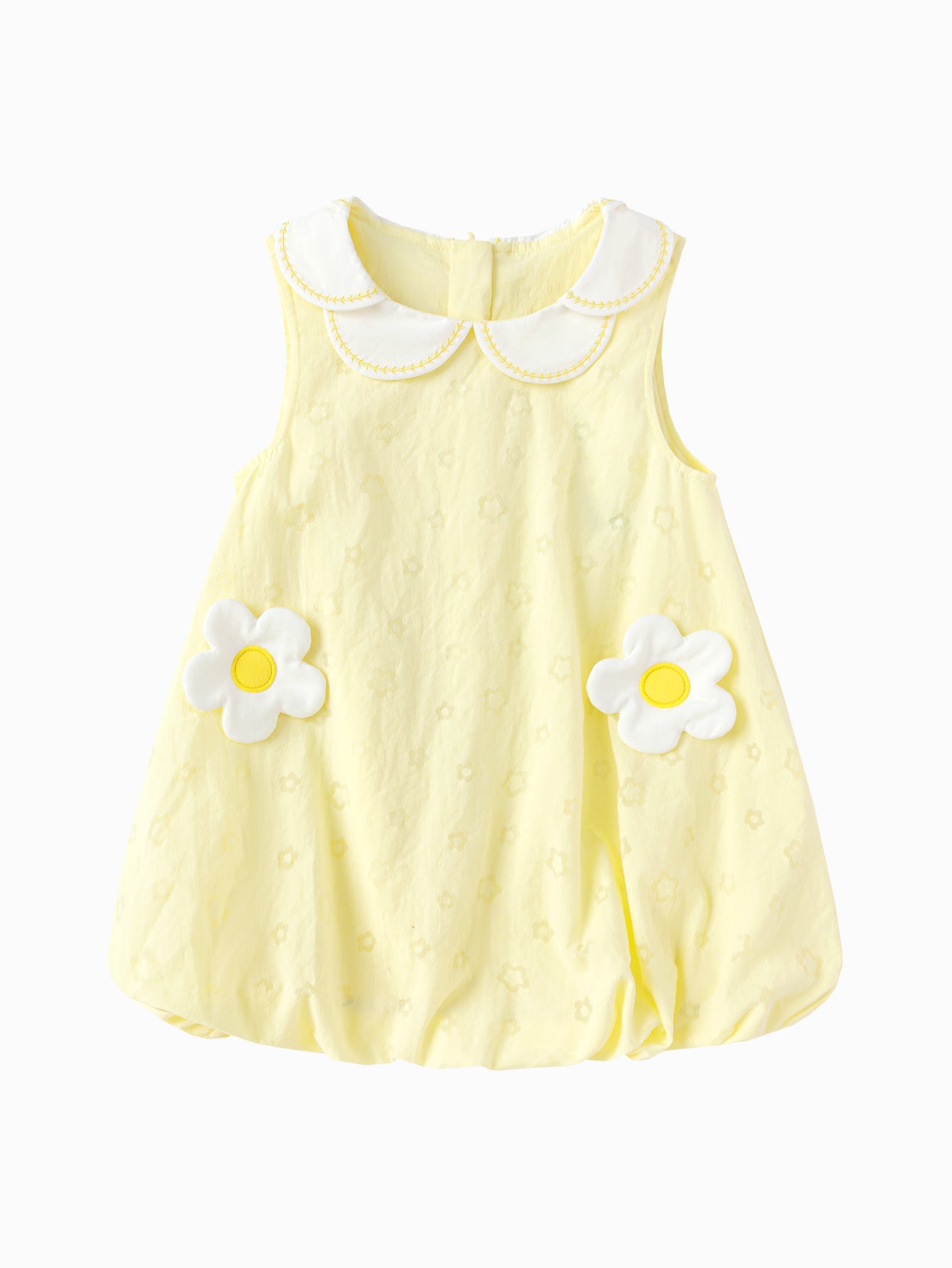 Balabala Sleeveless Bubble Dress Light Yellow