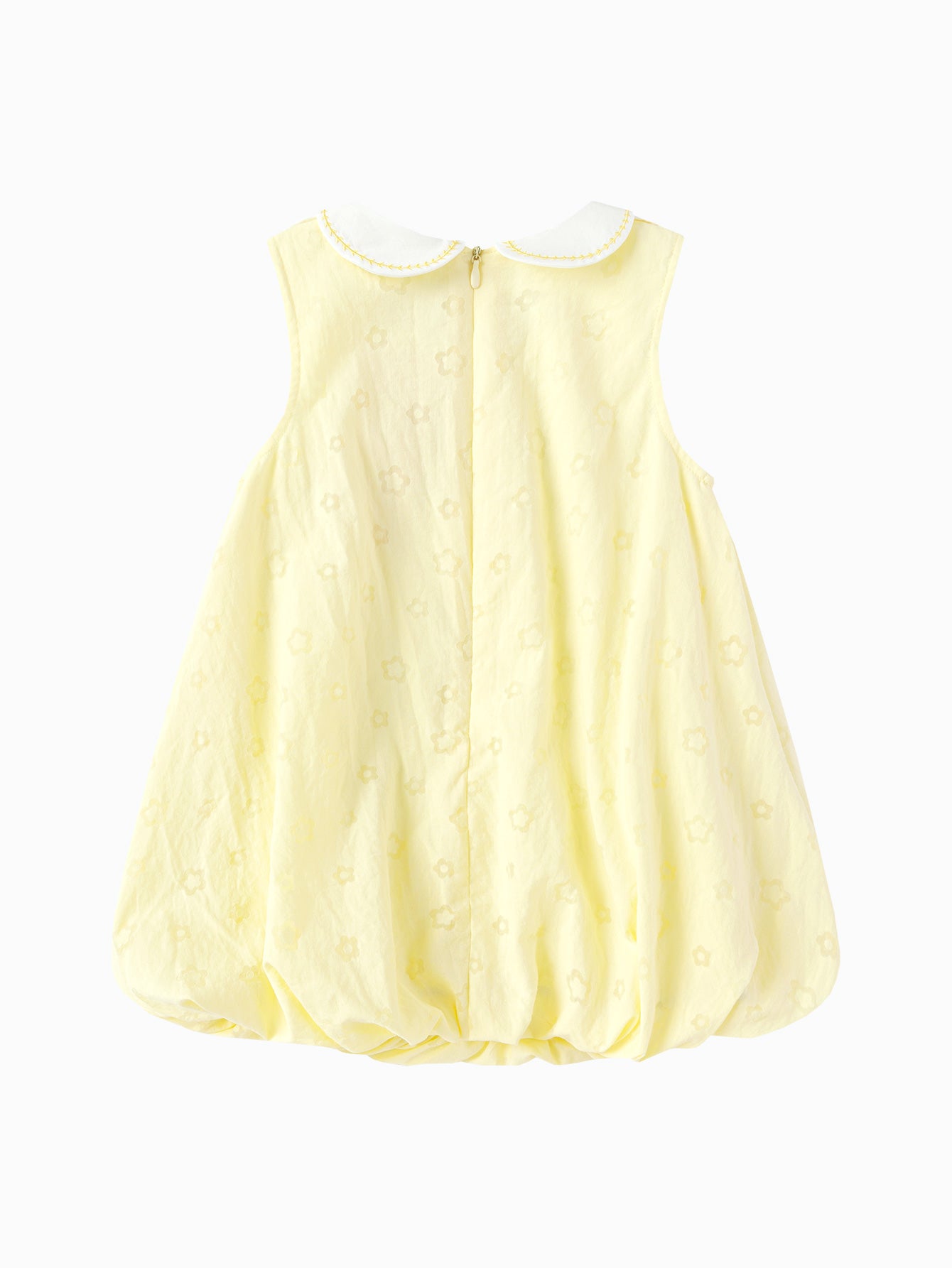 Balabala Sleeveless Bubble Dress Light Yellow