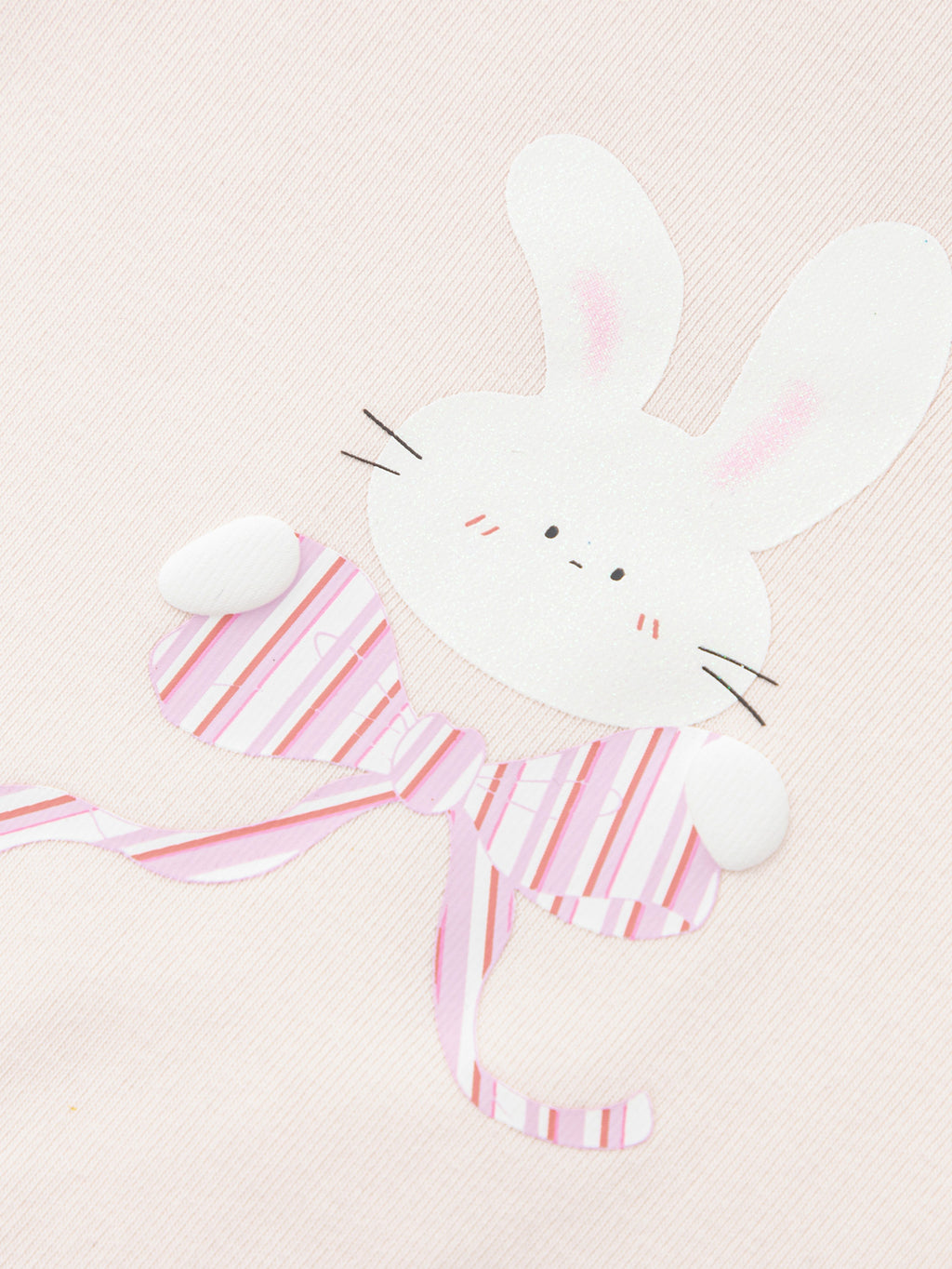 Balabala Girls Bunny Ruffle T-Shirt White,Pink