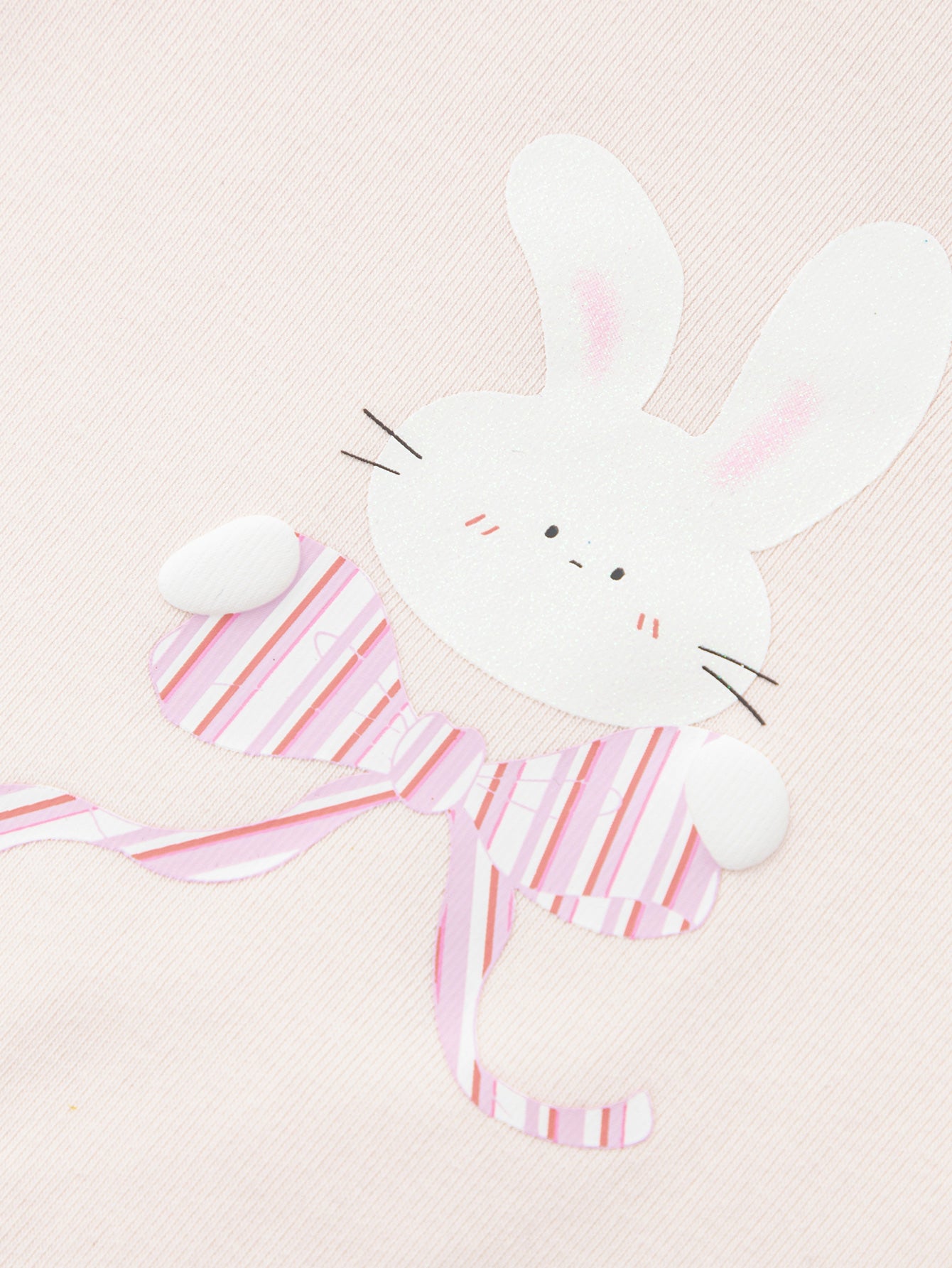 Balabala Girls Bunny Ruffle T-Shirt White,Pink