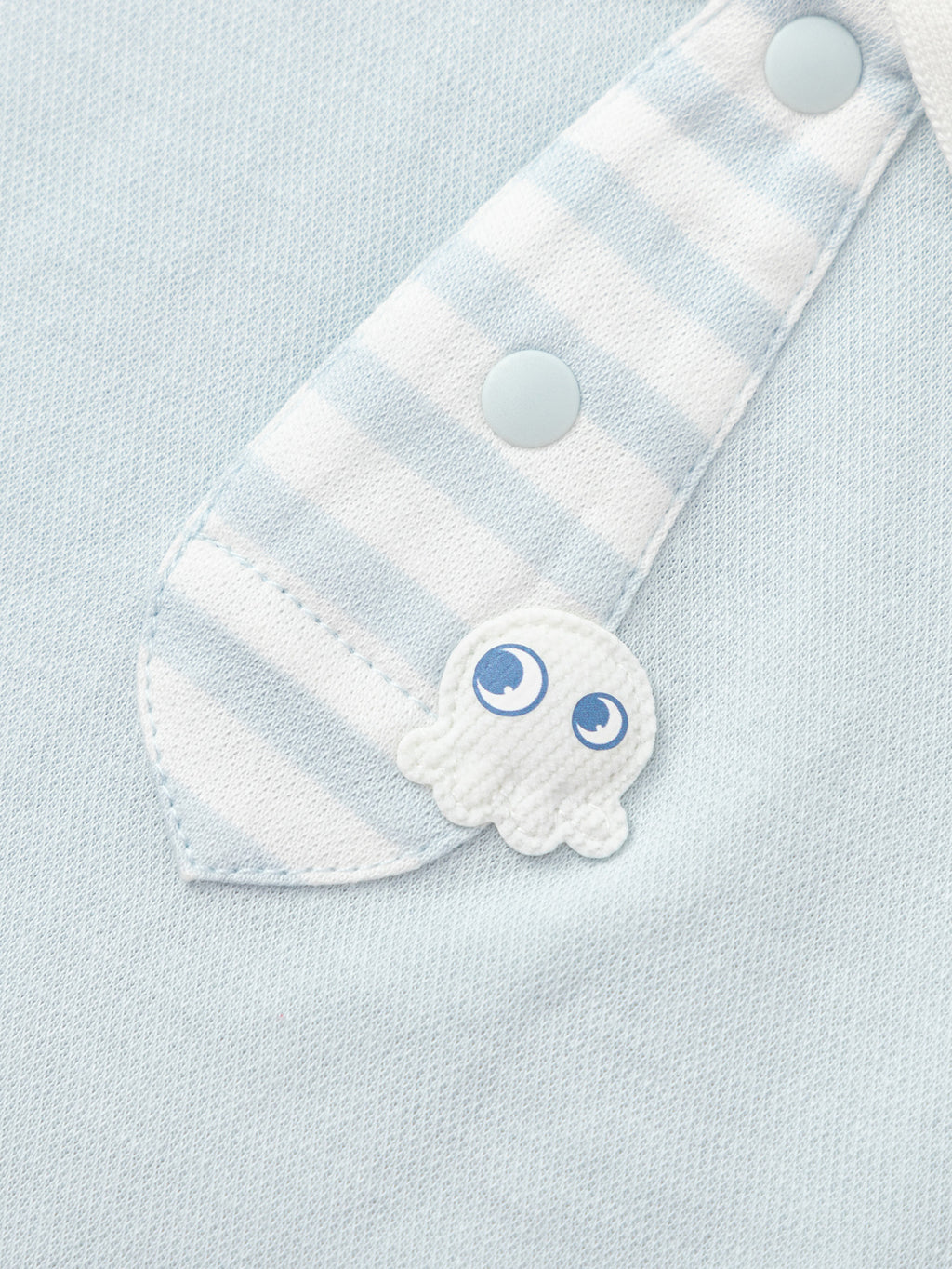 Balabala Boys Striped Sleeve Polo Shirt Light Blue