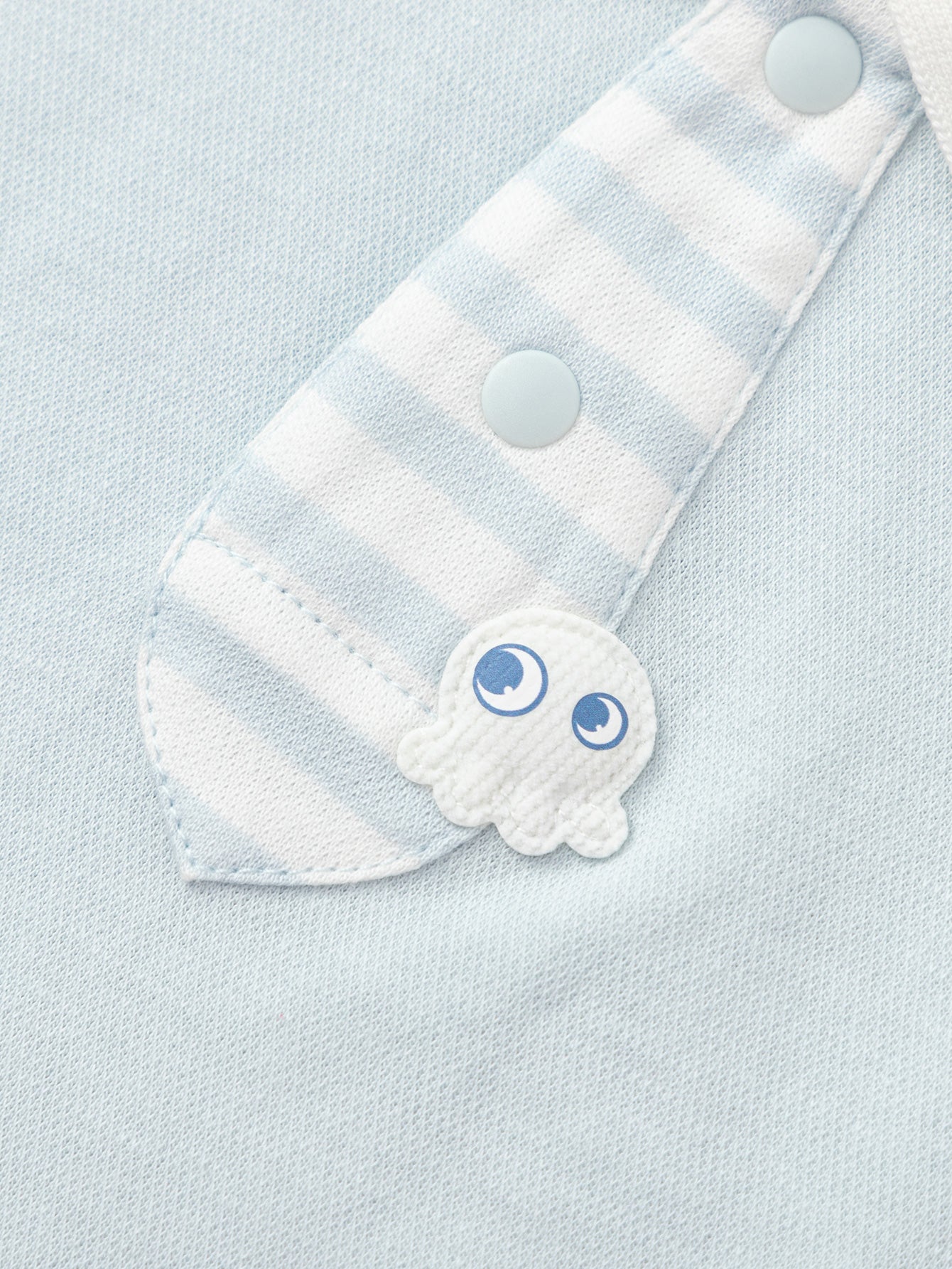 Balabala Boys Striped Sleeve Polo Shirt Light Blue