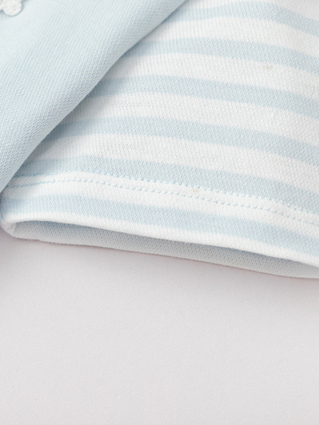 Balabala Boys Striped Sleeve Polo Shirt Light Blue