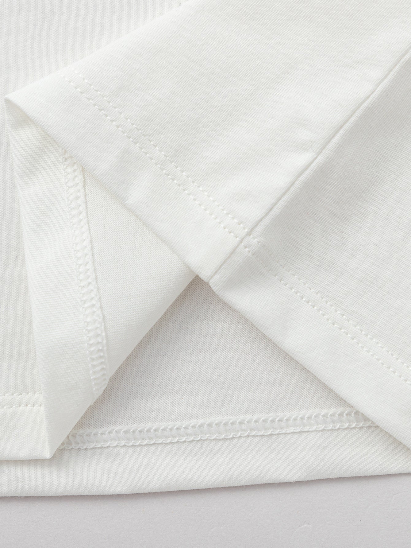 Balabala Printed Contrast Trim T-shirt Raw White,White Blue