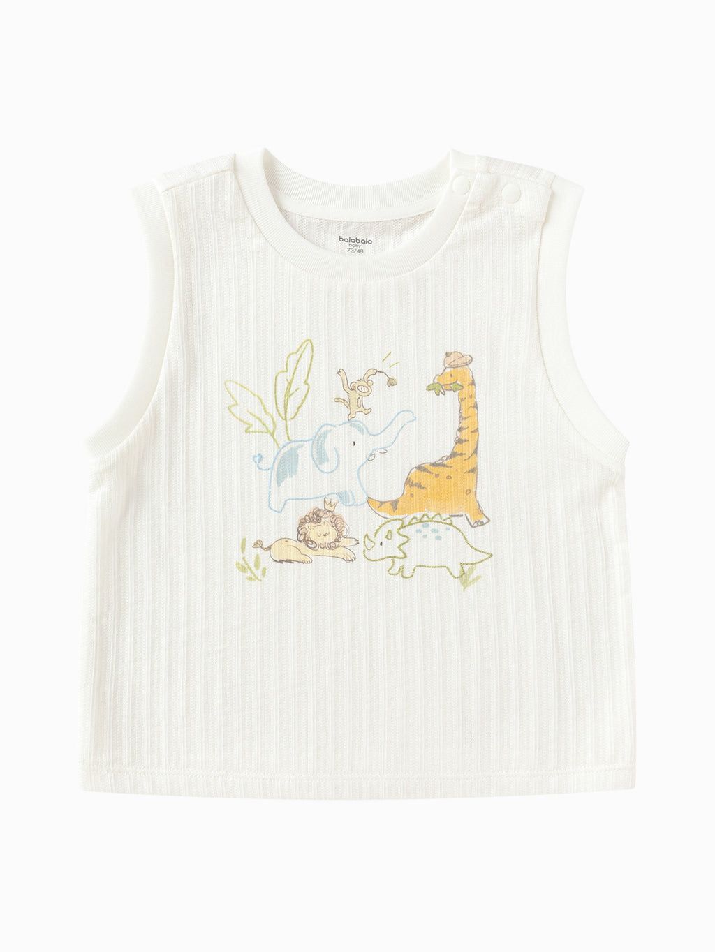 Balabala Dinosaur Tank Top Off-white
