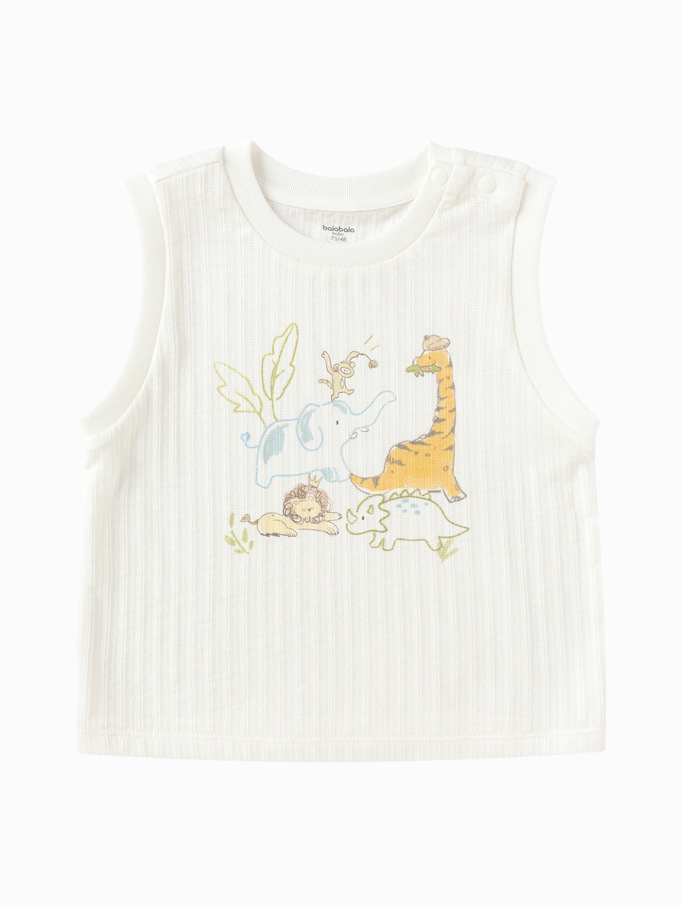 Balabala Dinosaur Tank Top Off-white