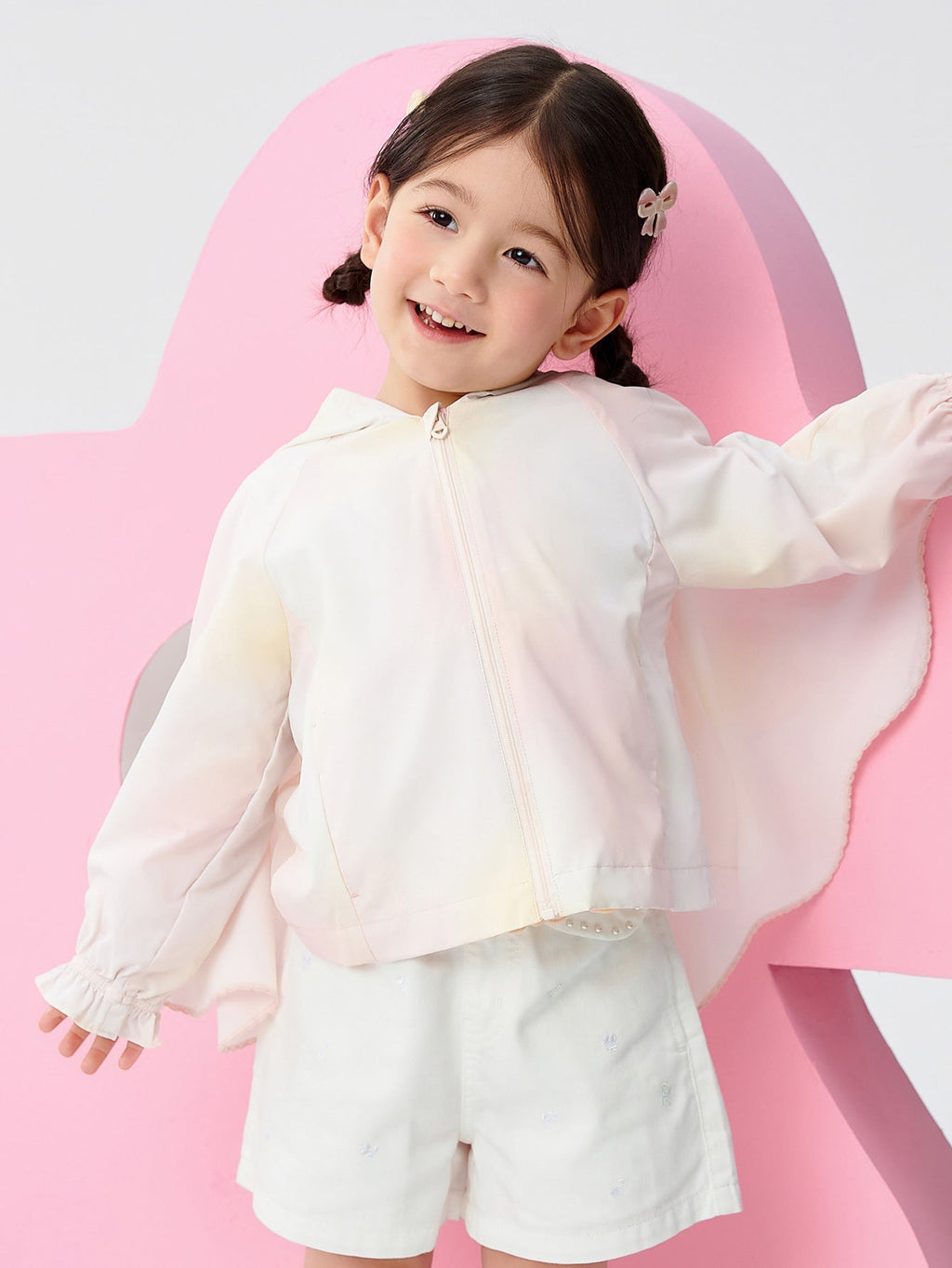 Balabala Coat Pink And Yellow Ombre