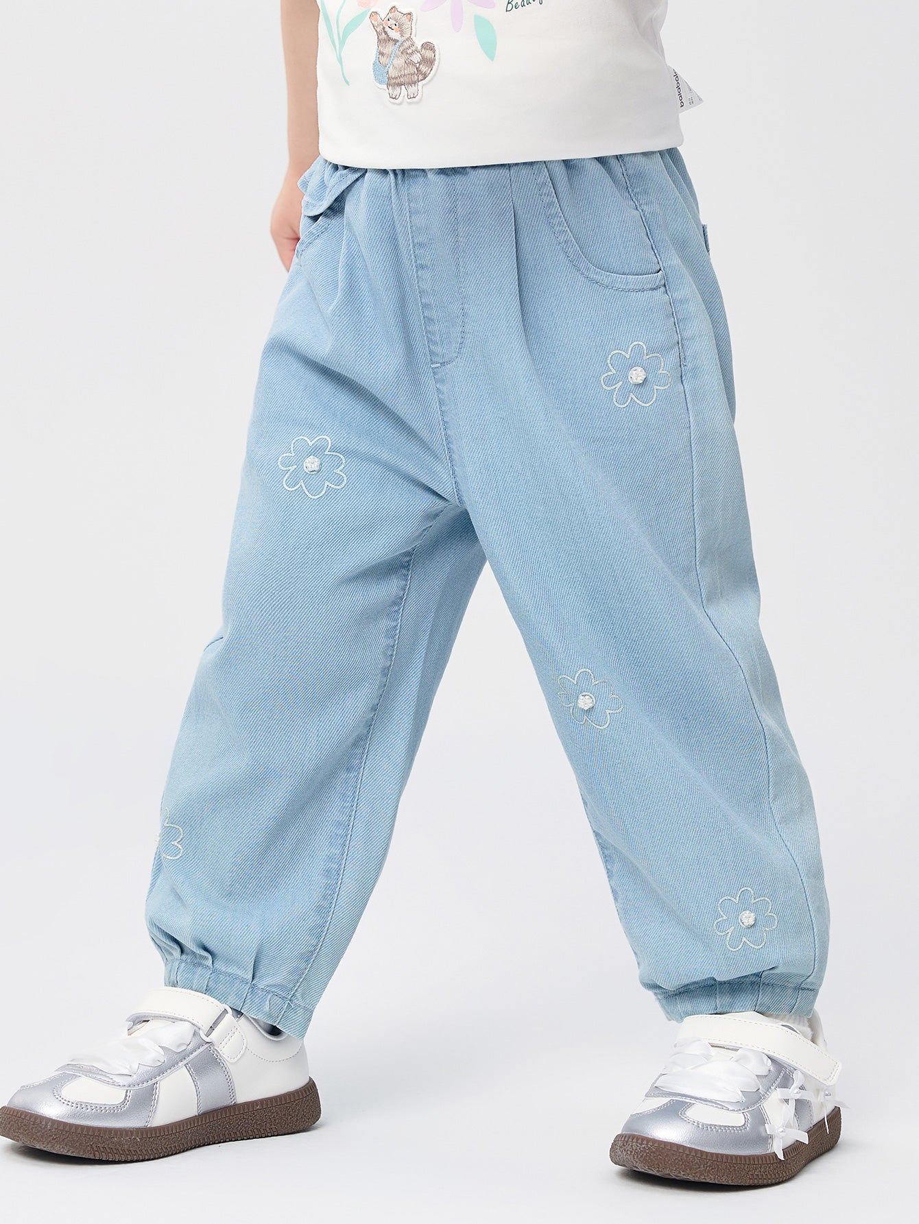 Balabala Pants Light Blue Denim | Dark Blue Denim
