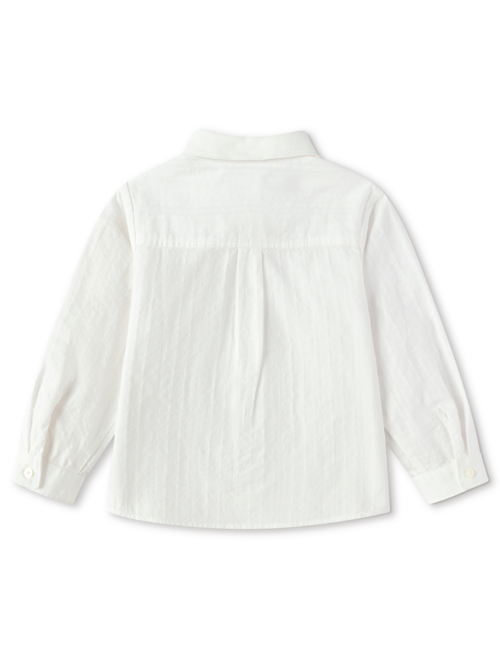 Balabala Boys Pleated Long Sleeve Shirt White,Blue