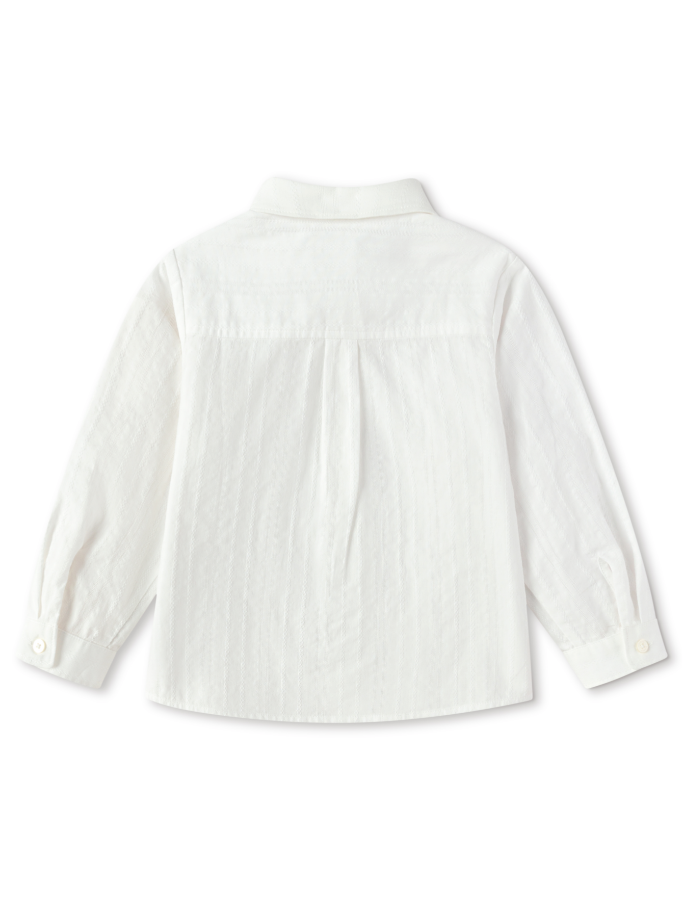 Balabala Boys Pleated Long Sleeve Shirt White,Blue