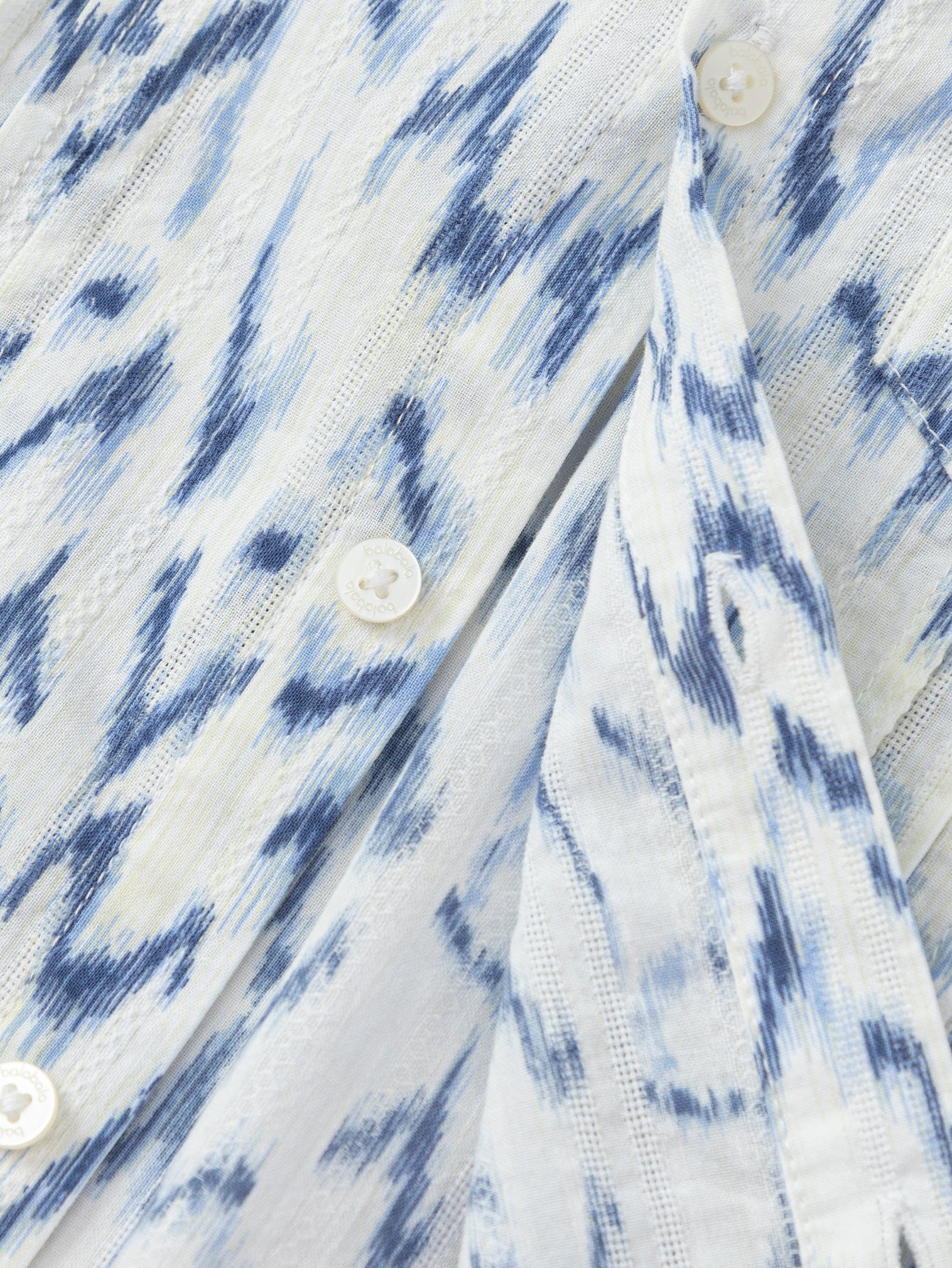 Balabala Boys Pleated Long Sleeve Shirt White,Blue
