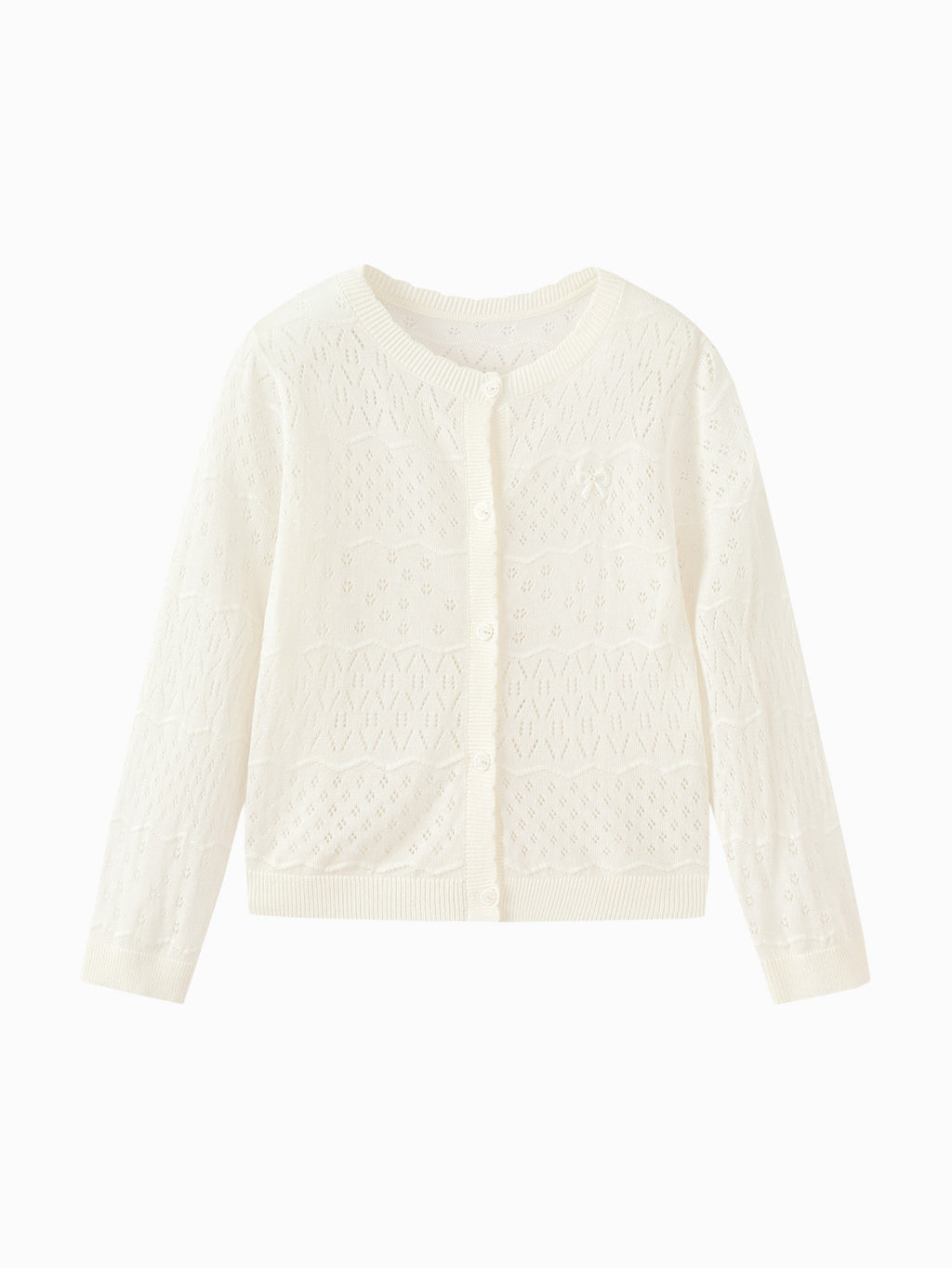 Balabala Girls Knit Cardigan Raw White