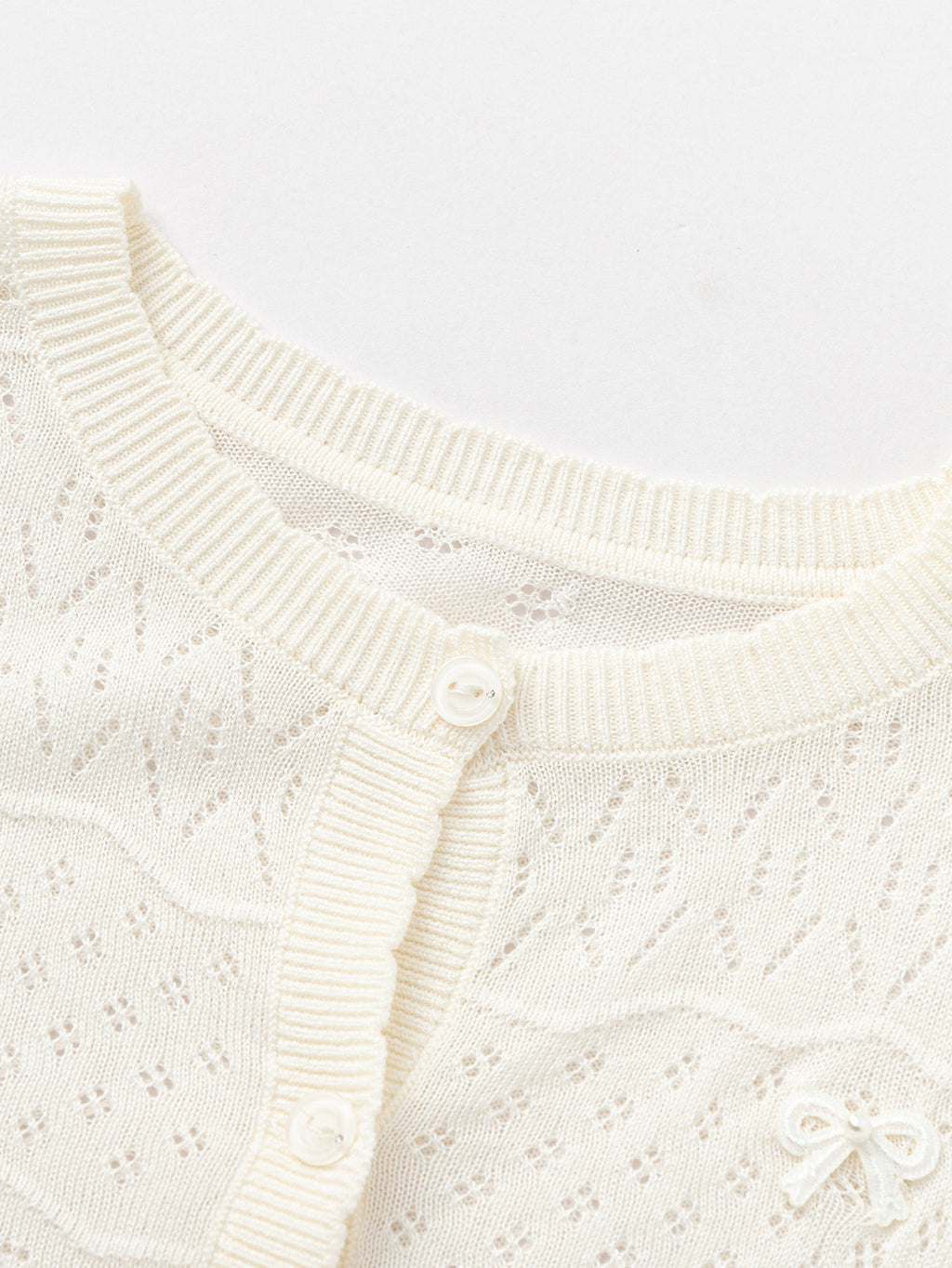Balabala Girls Knit Cardigan Raw White