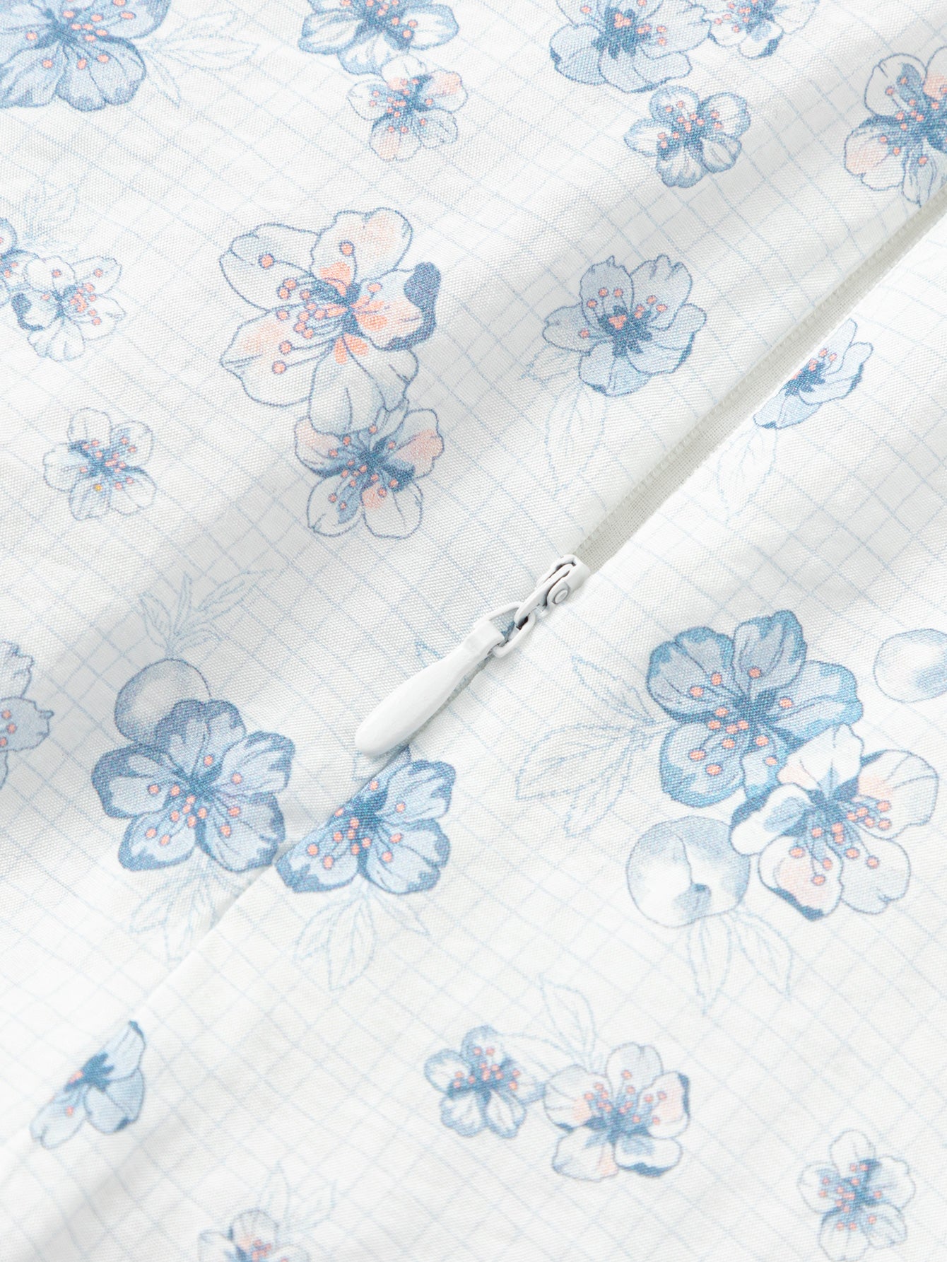 Balabala Girls Floral Top and Shorts Set White Blue