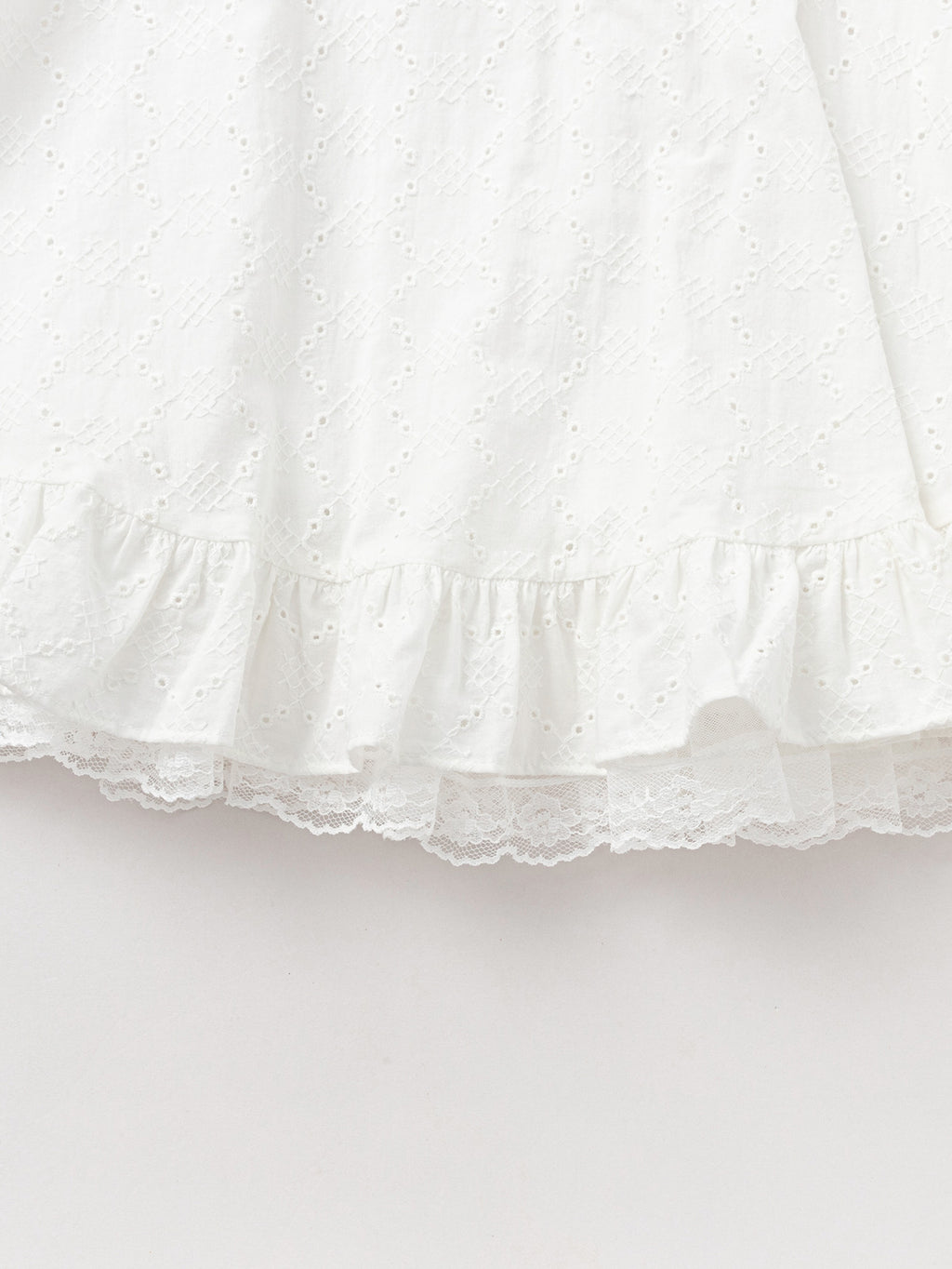 Balabala Girls Floral Top and Shorts Set White Blue