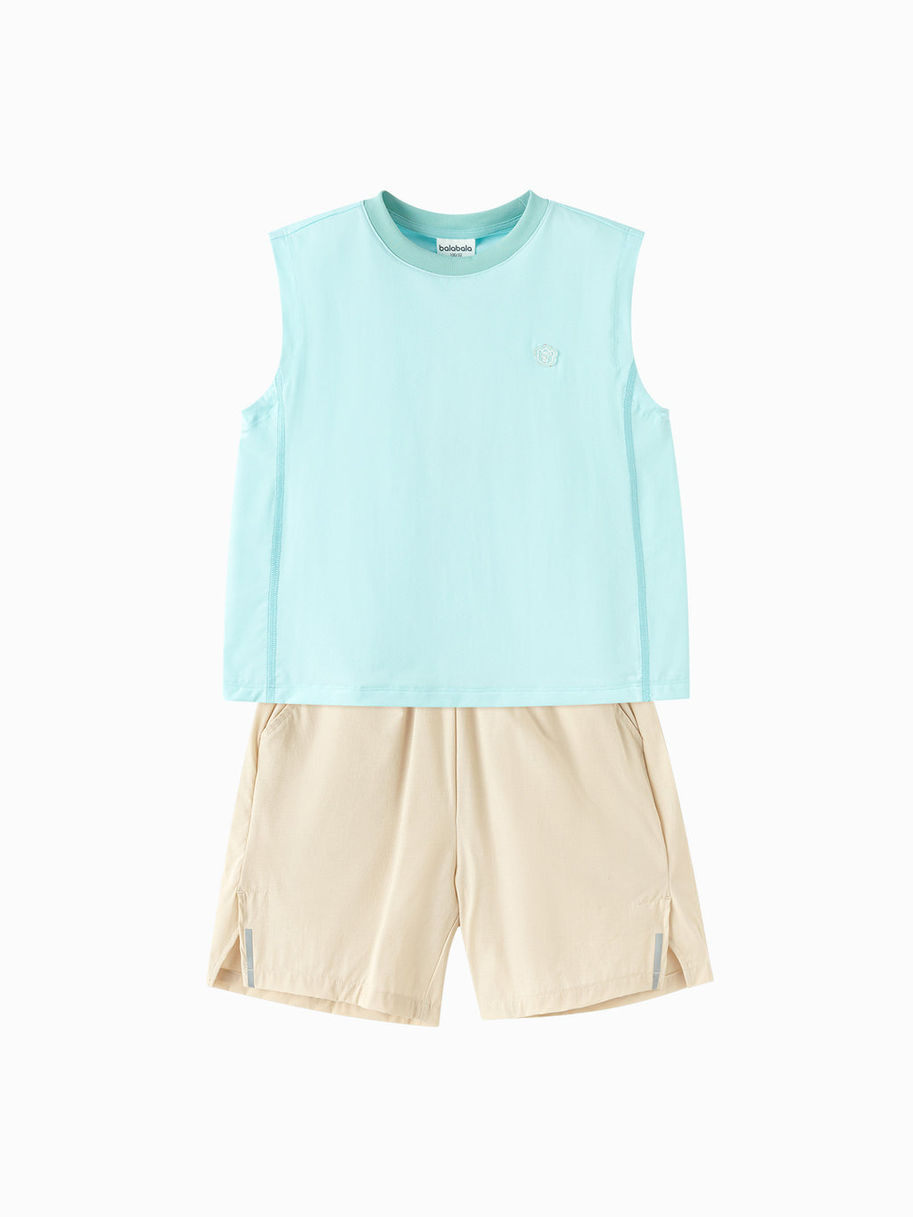 Balabala Boys Tank Top and Shorts Set Powder Blue