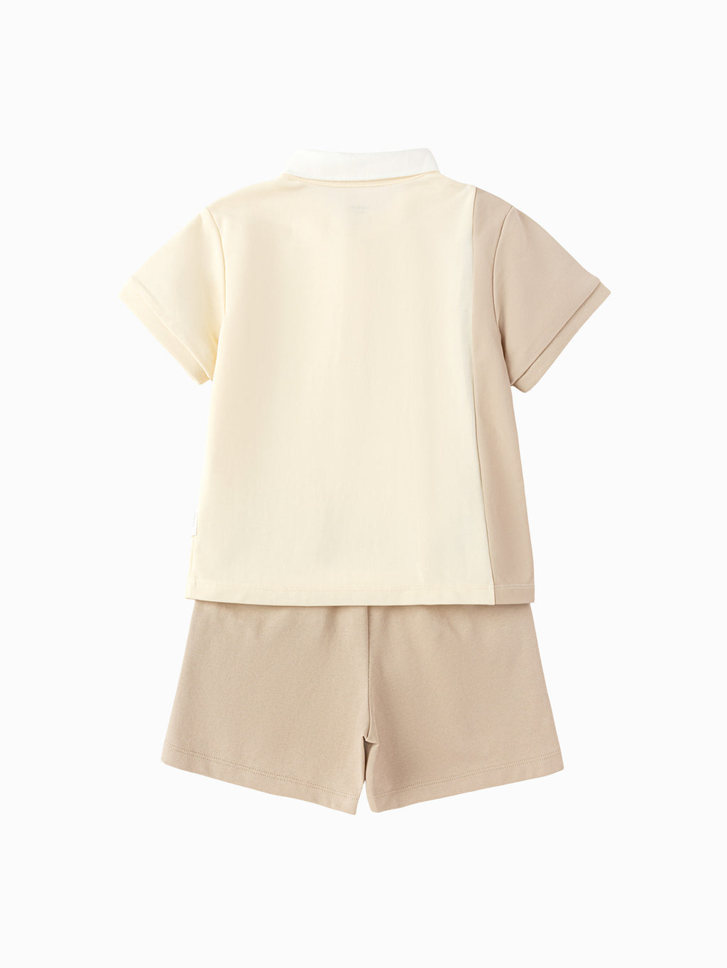 Balabala Polo Shirt and Shorts Set Shell Khaki,Dark Blue