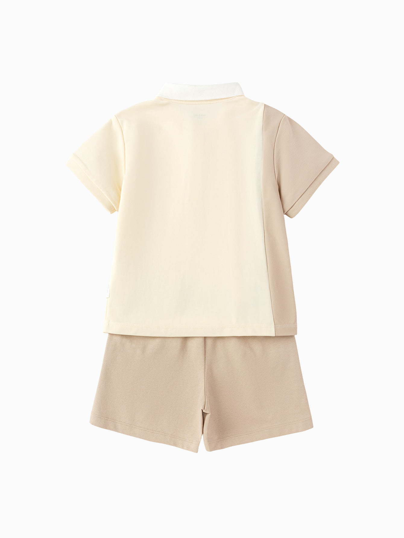 Balabala Polo Shirt and Shorts Set Shell Khaki,Dark Blue