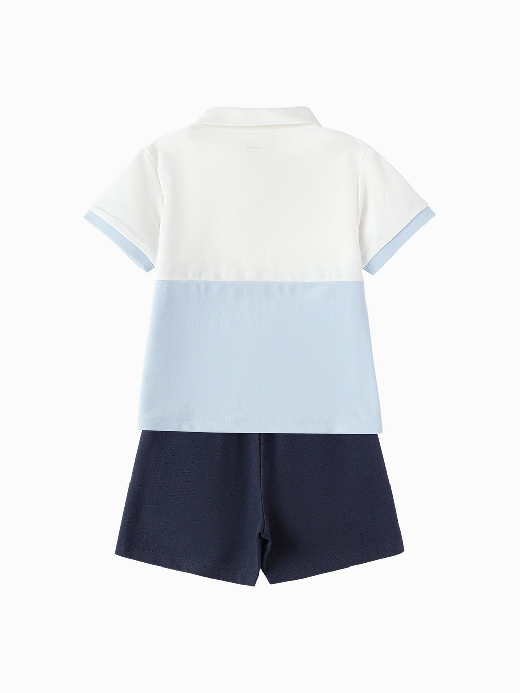 Balabala Polo Shirt and Shorts Set Shell Khaki,Dark Blue