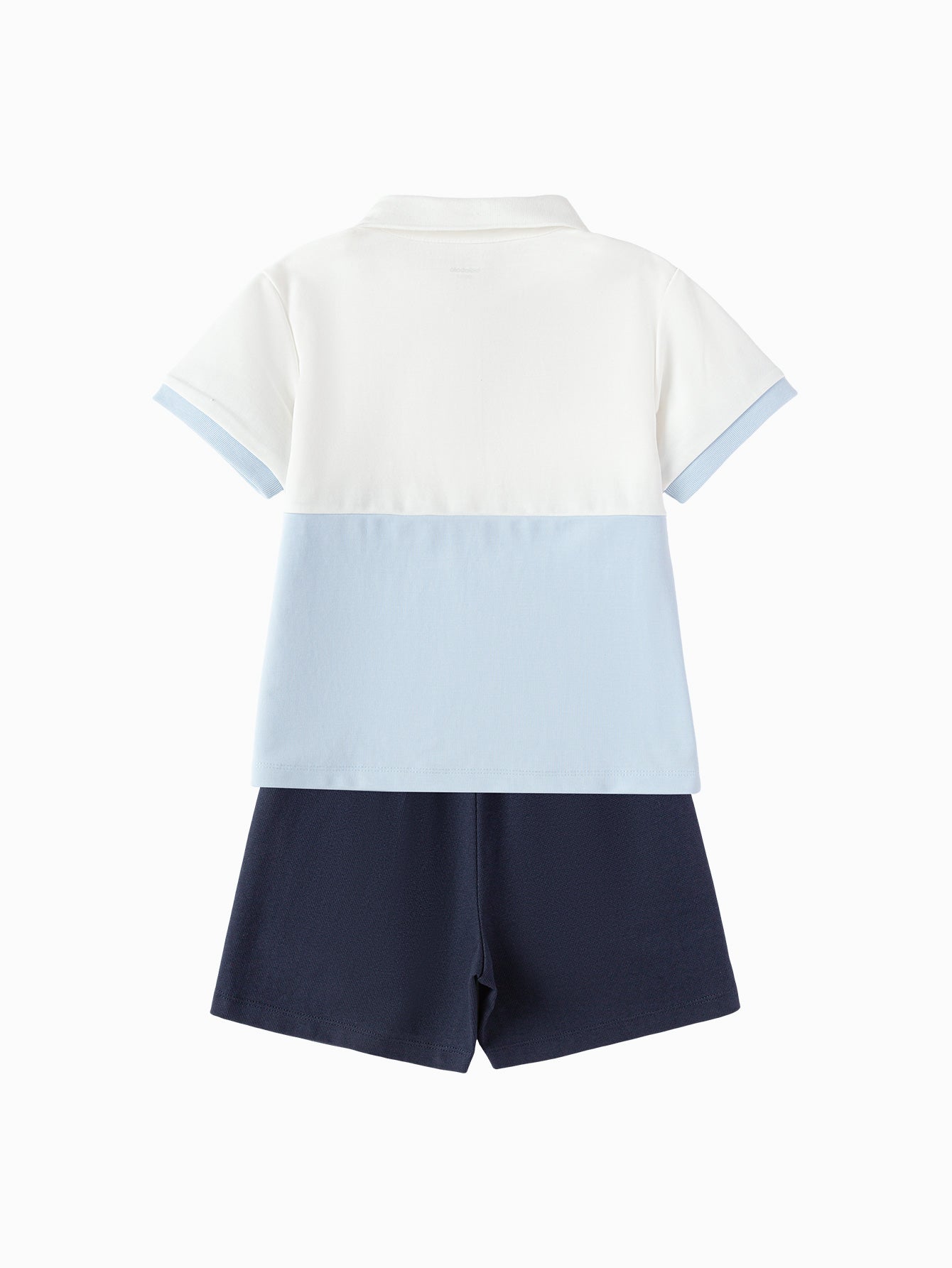 Balabala Polo Shirt and Shorts Set Shell Khaki,Dark Blue
