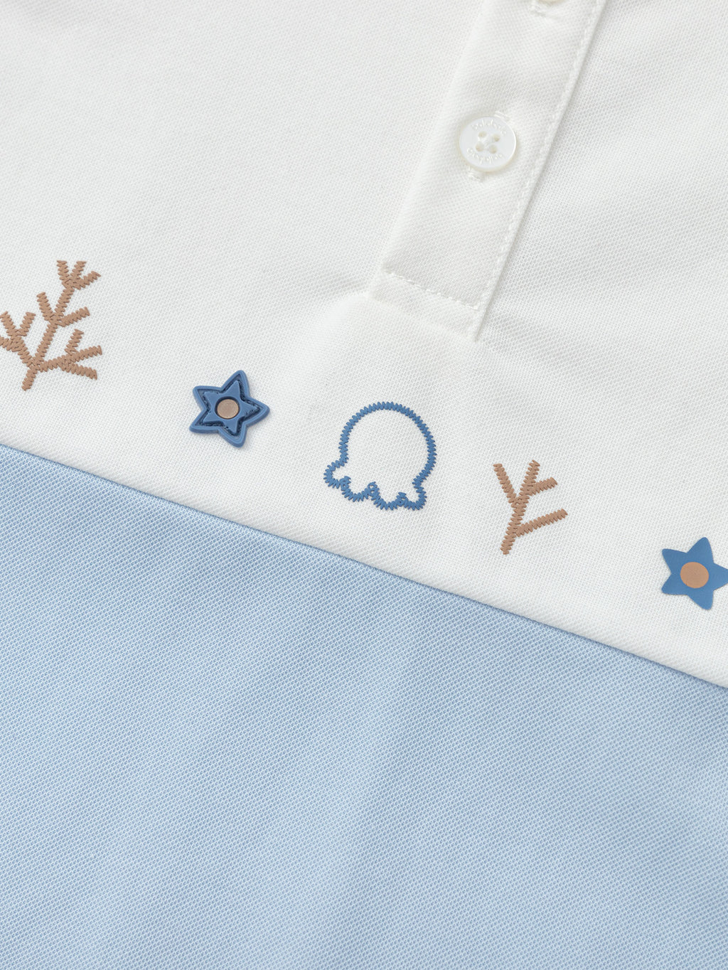 Balabala Polo Shirt and Shorts Set Shell Khaki,Dark Blue