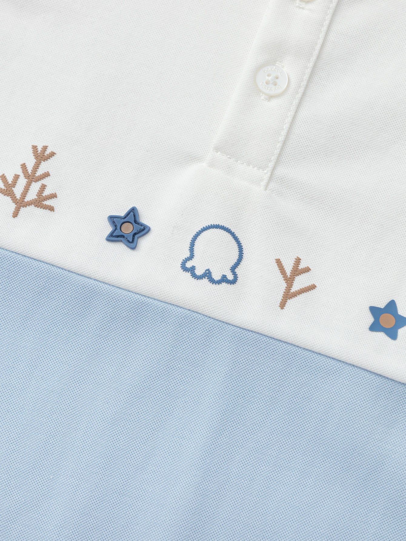 Balabala Polo Shirt and Shorts Set Shell Khaki,Dark Blue