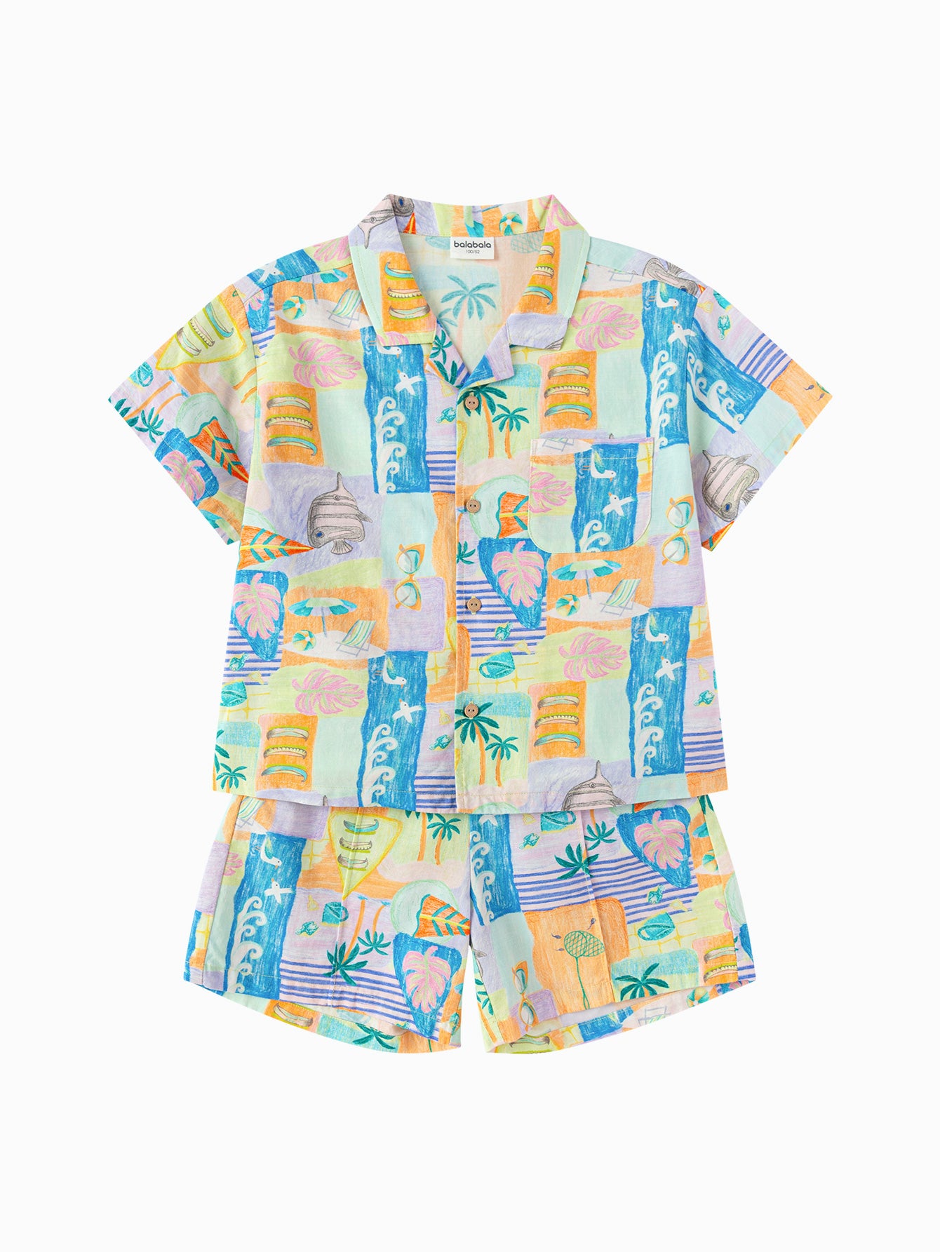 Balabala Boys Print Set Yellow