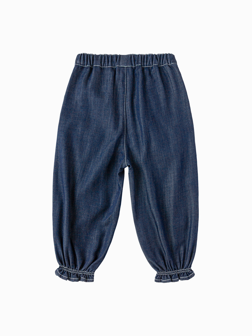 Balabala Girls Bow Detail Denim Pants Light Blue,Dark Blue