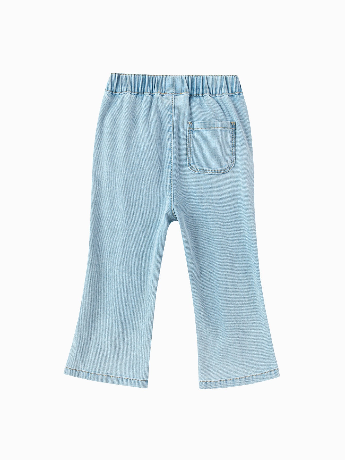 Balabala Girls Embroidered Flared Jeans Light Blue