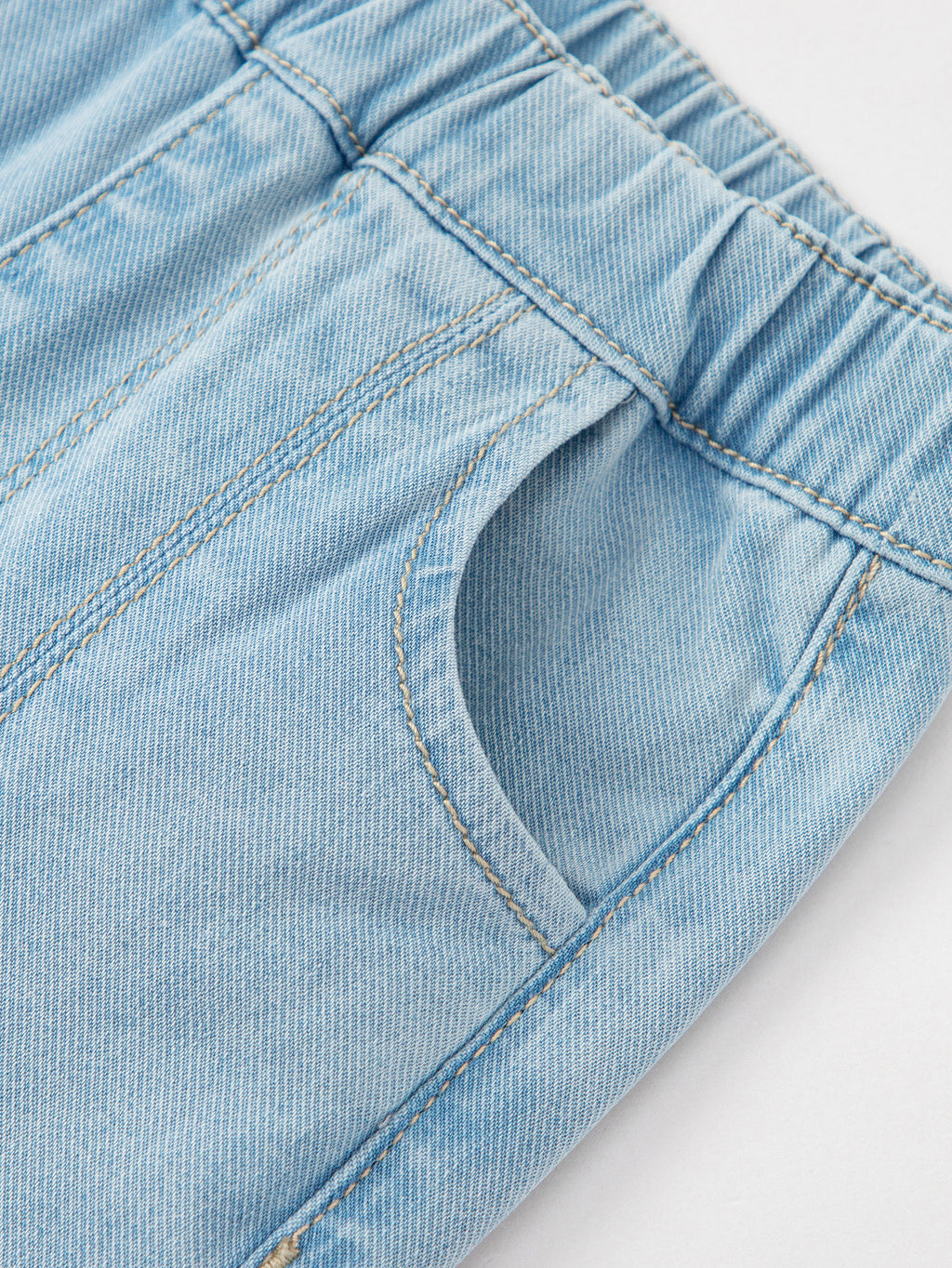 Balabala Girls Embroidered Flared Jeans Light Blue