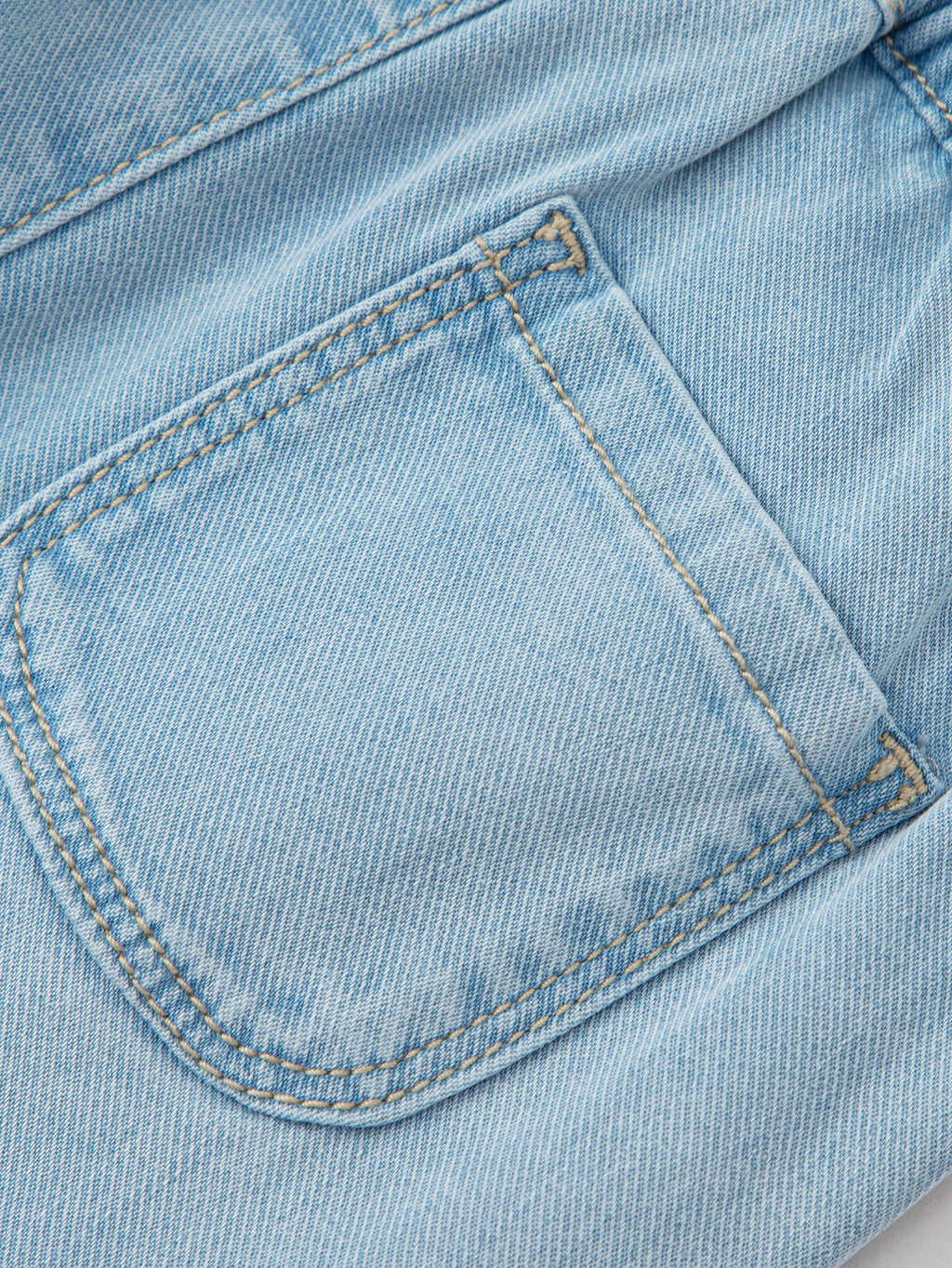 Balabala Girls Embroidered Flared Jeans Light Blue