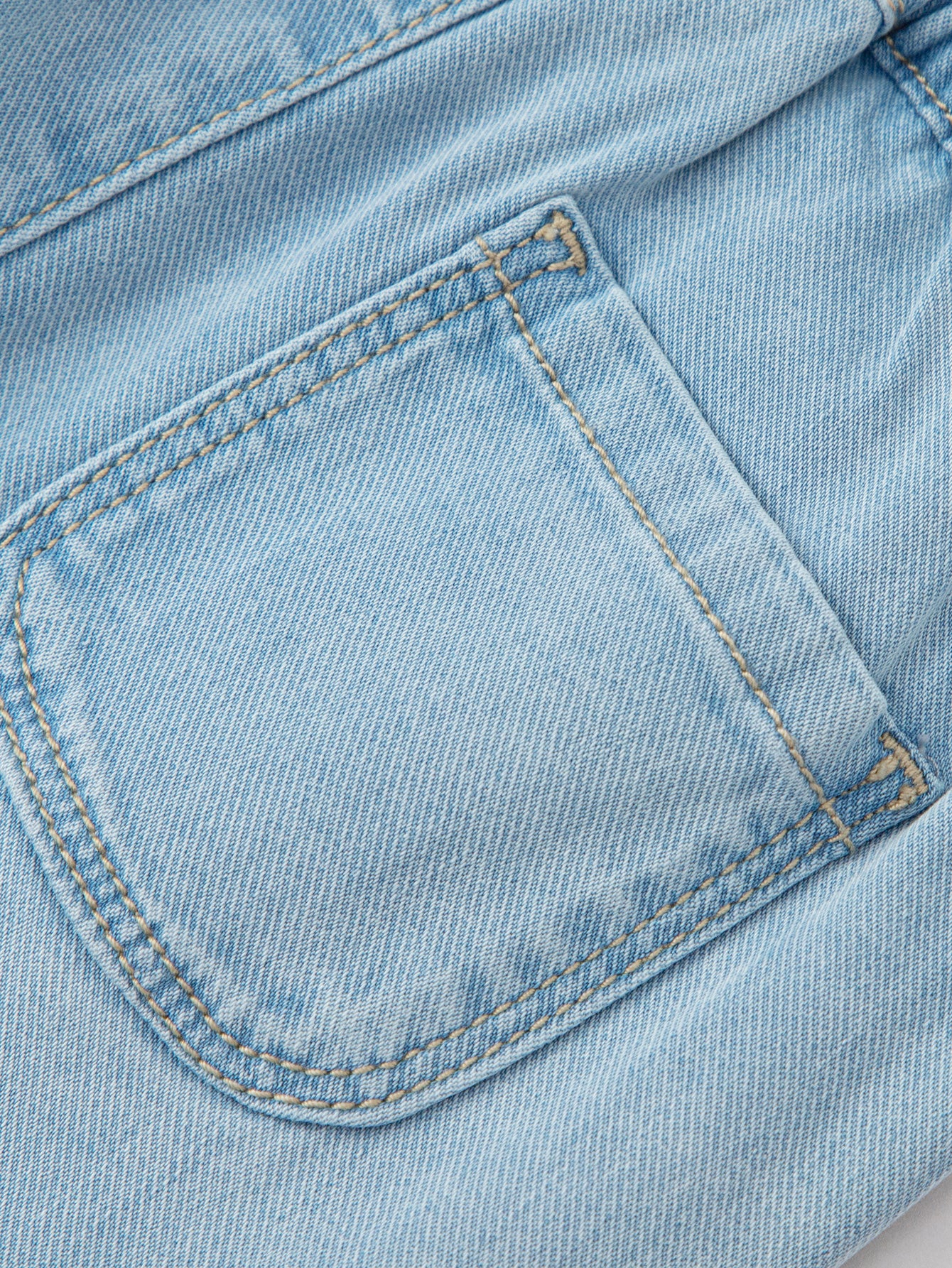 Balabala Girls Embroidered Flared Jeans Light Blue
