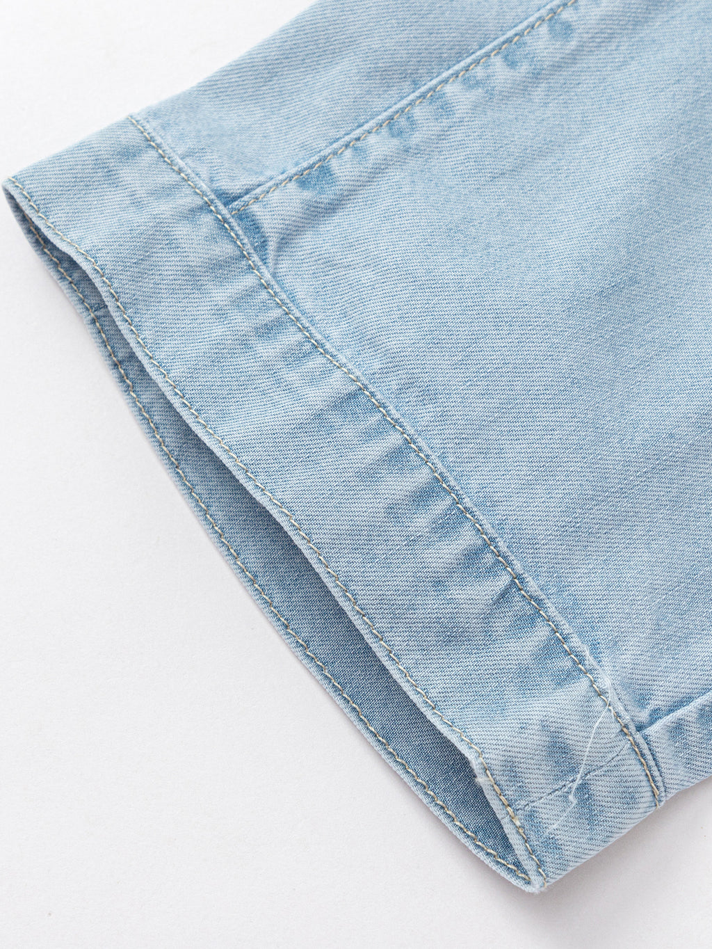 Balabala Girls Embroidered Denim Culottes Light Blue