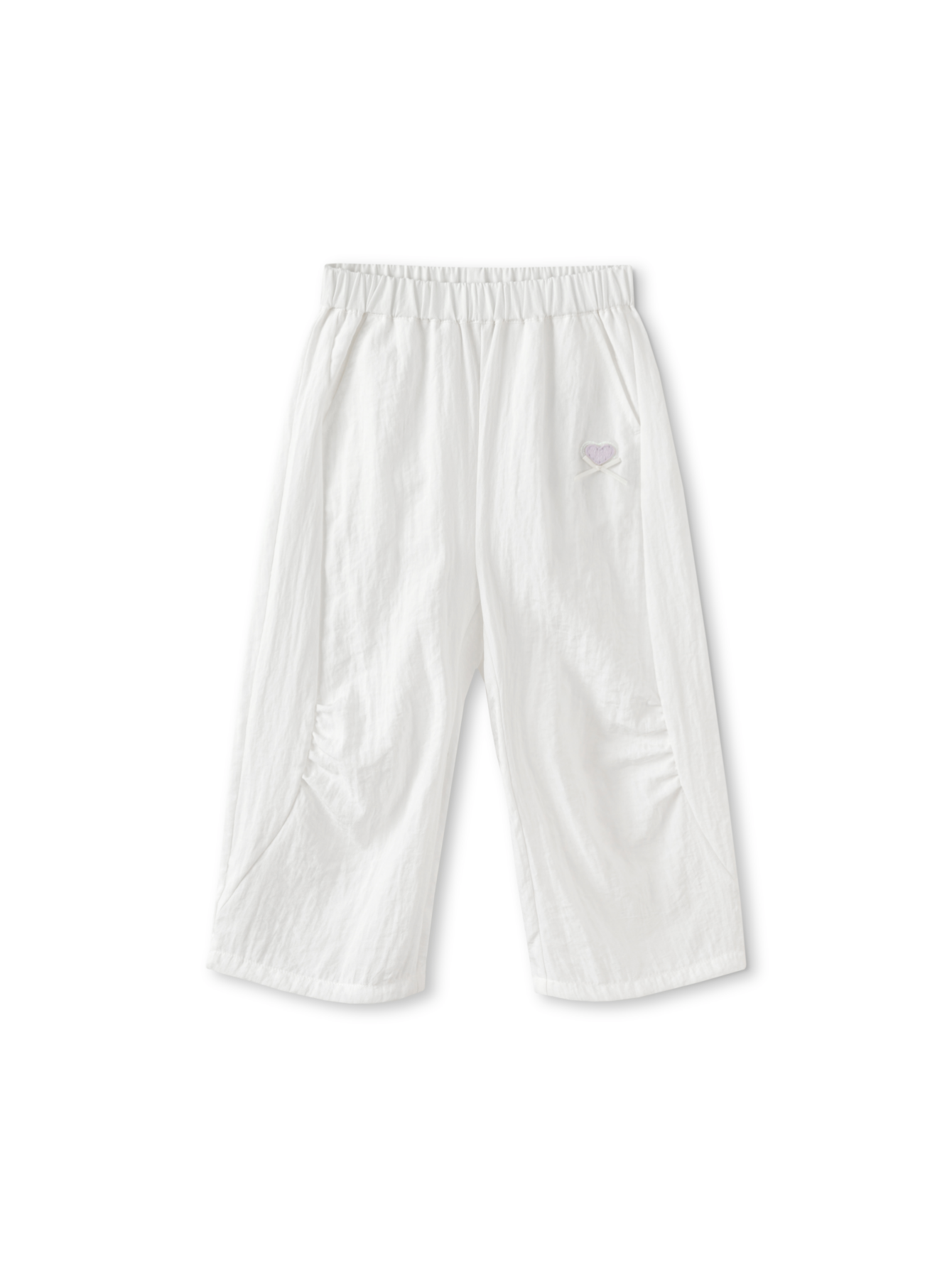 Balabala Girls Wide Leg Pants White,Violet