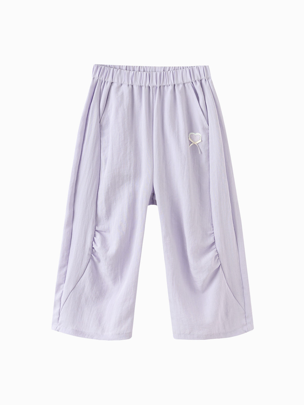 Balabala Girls Wide Leg Pants White,Violet