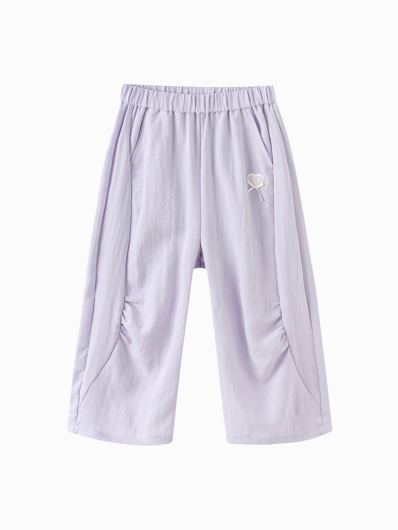 Balabala Girls Wide Leg Pants White,Violet