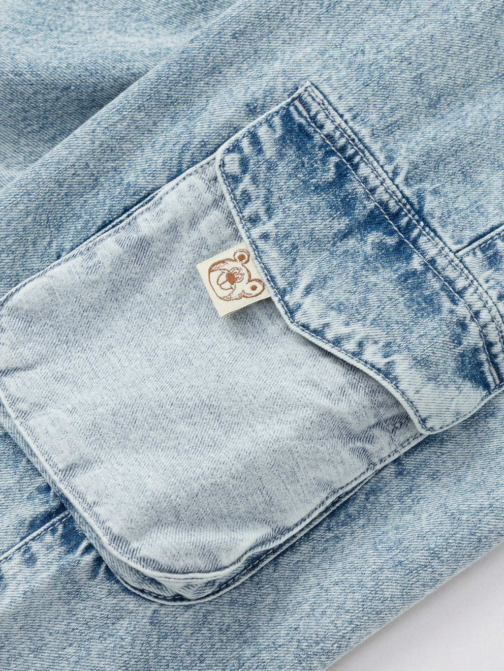 Balabala Boys Denim Cargo Pants Light Blue