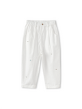 Balabala Casual Pants Dark Blue,Raw White